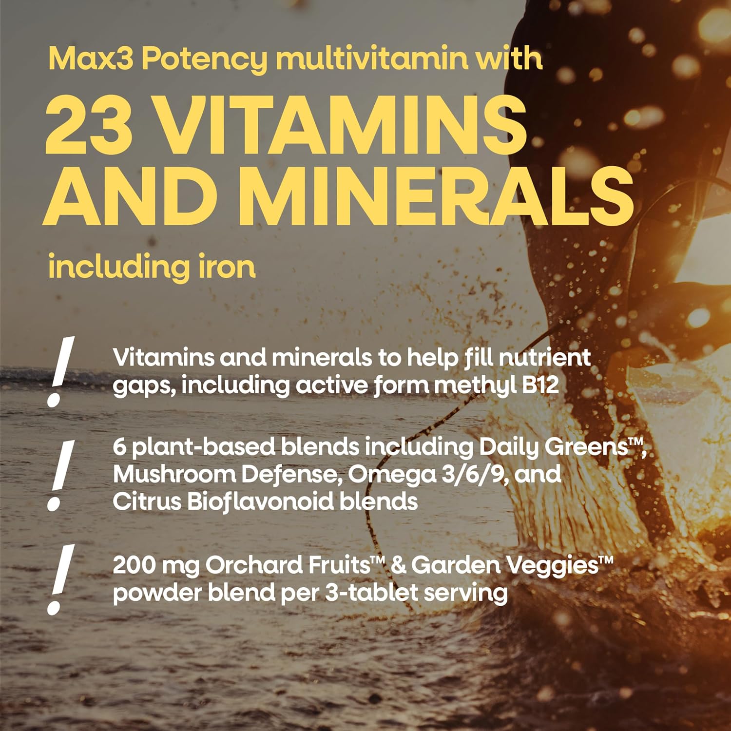 Nature's Way Alive! Max3 Potency Daily Multivitamin with Iron for Women & Men
