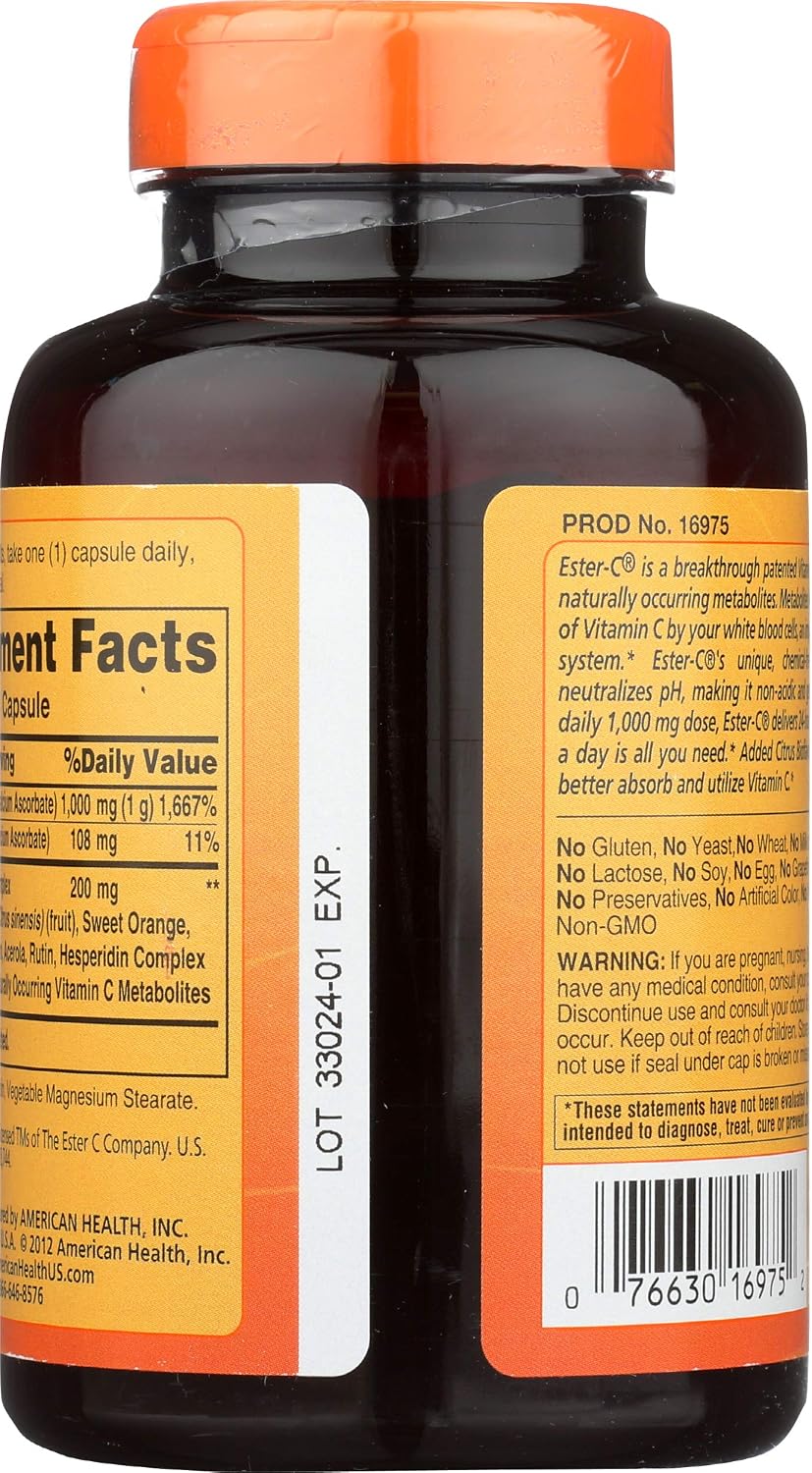 American Health Ester C 1000mg with Citrus Bioflavonoids, 90 Tablets - görsel 2