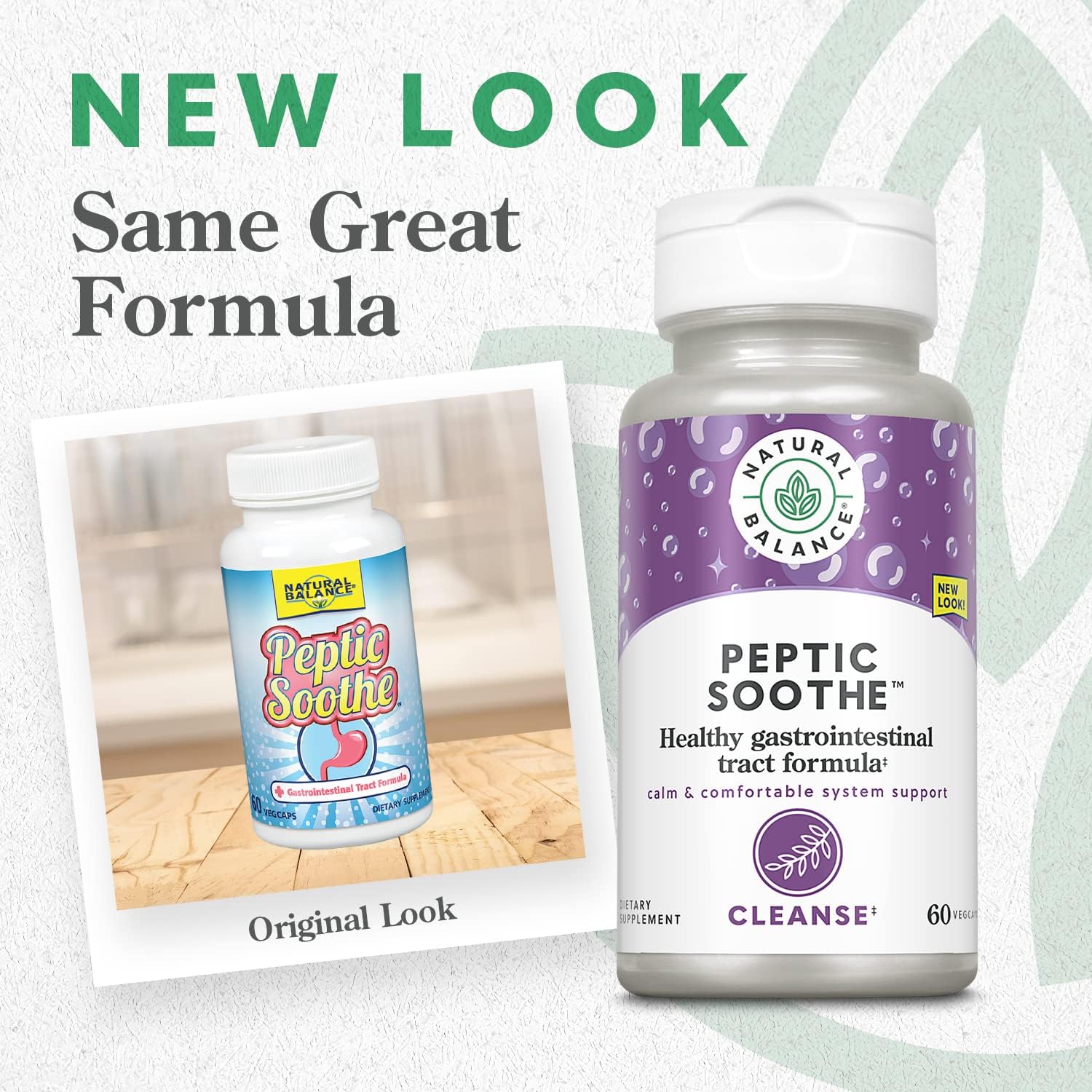 Natural Balance Peptic Soothe | Gastrointestinal Formula for Healthy Digestion | with Zinc Carnosine, L-Glutamine & Mastic Gum | 60 VegCaps