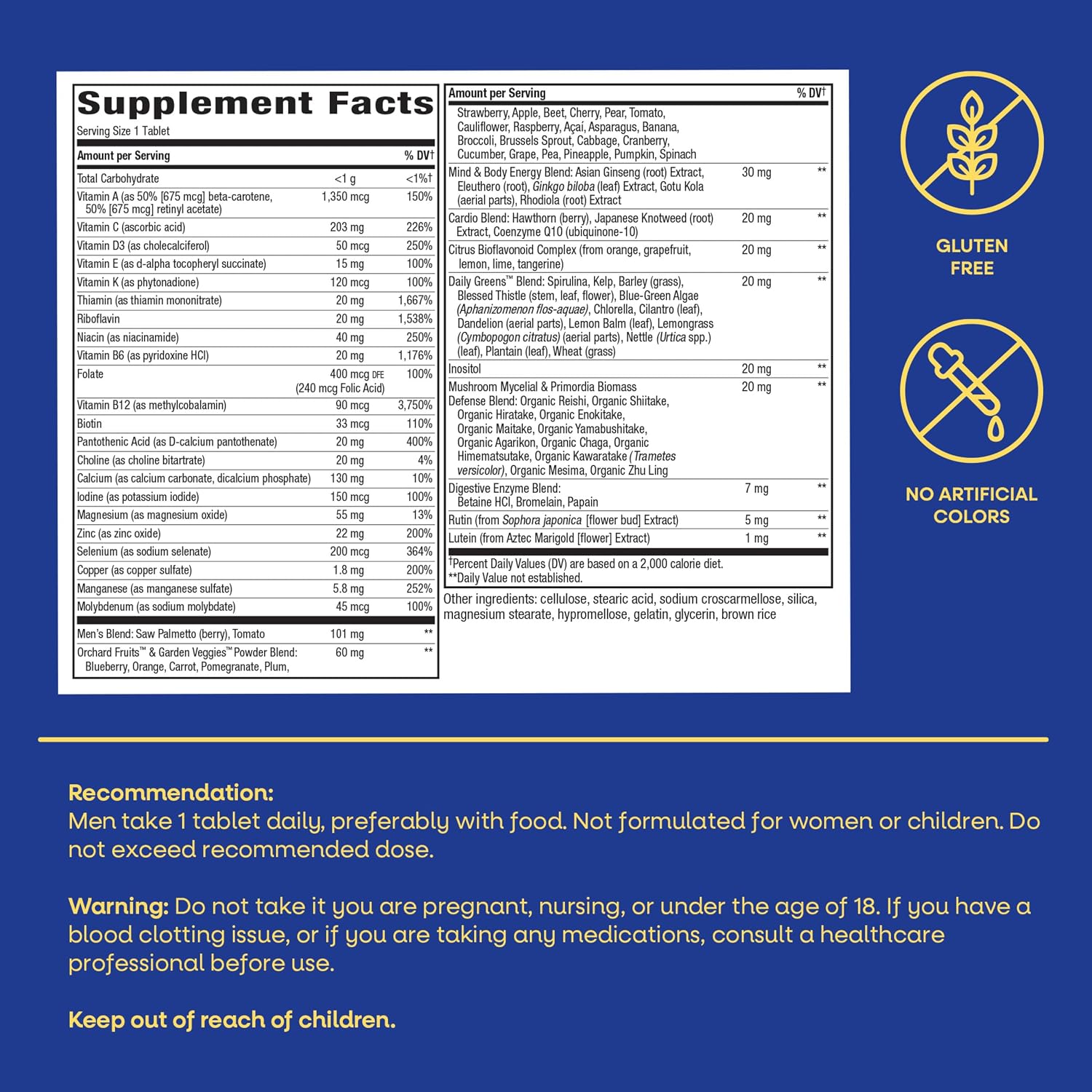 Nature's Way Alive! Ultra Potency Multivitamin for Men 50 Plus