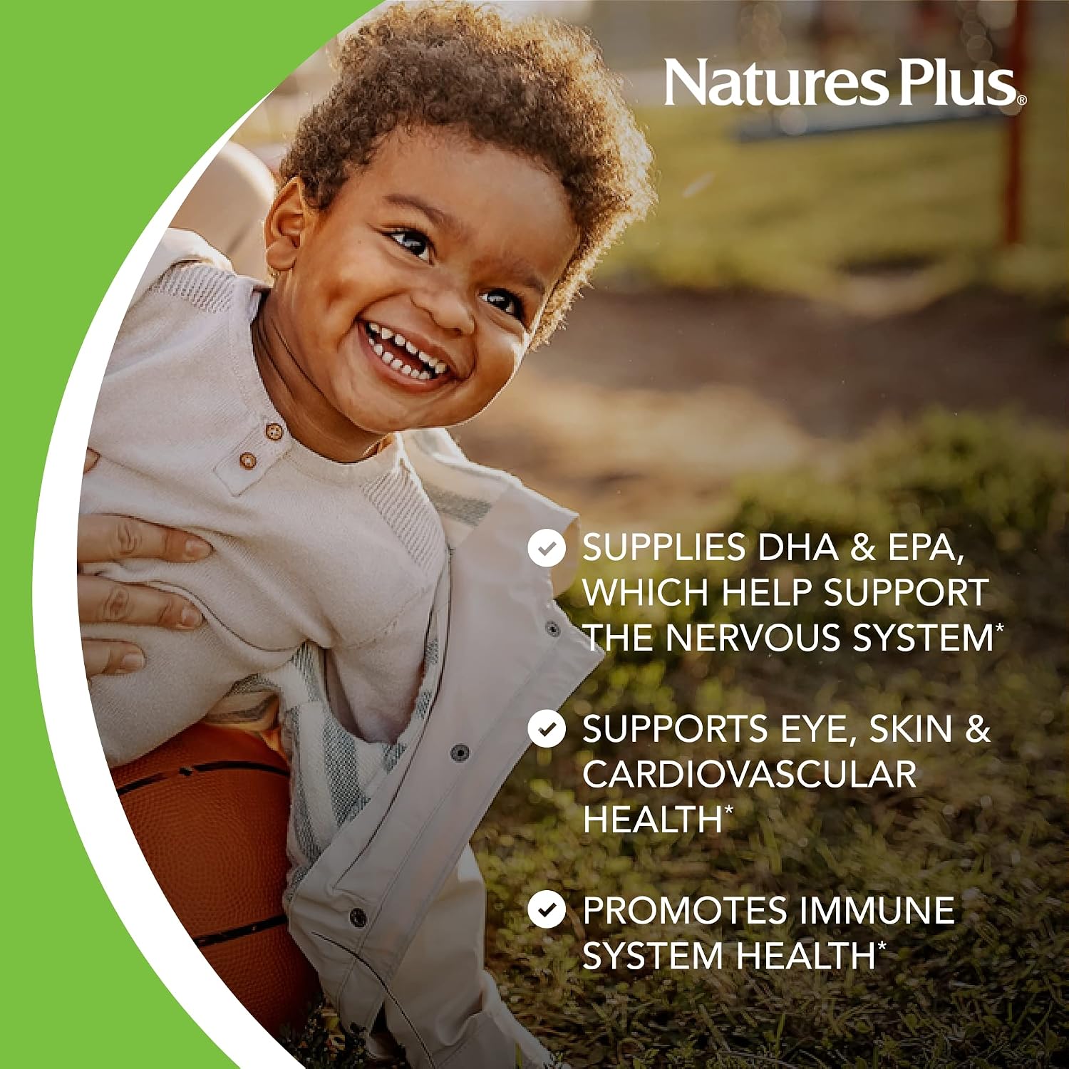 NaturesPlus Animal Parade Omega 3/6/9 Junior, Lemon Flavour - 90 Softgels