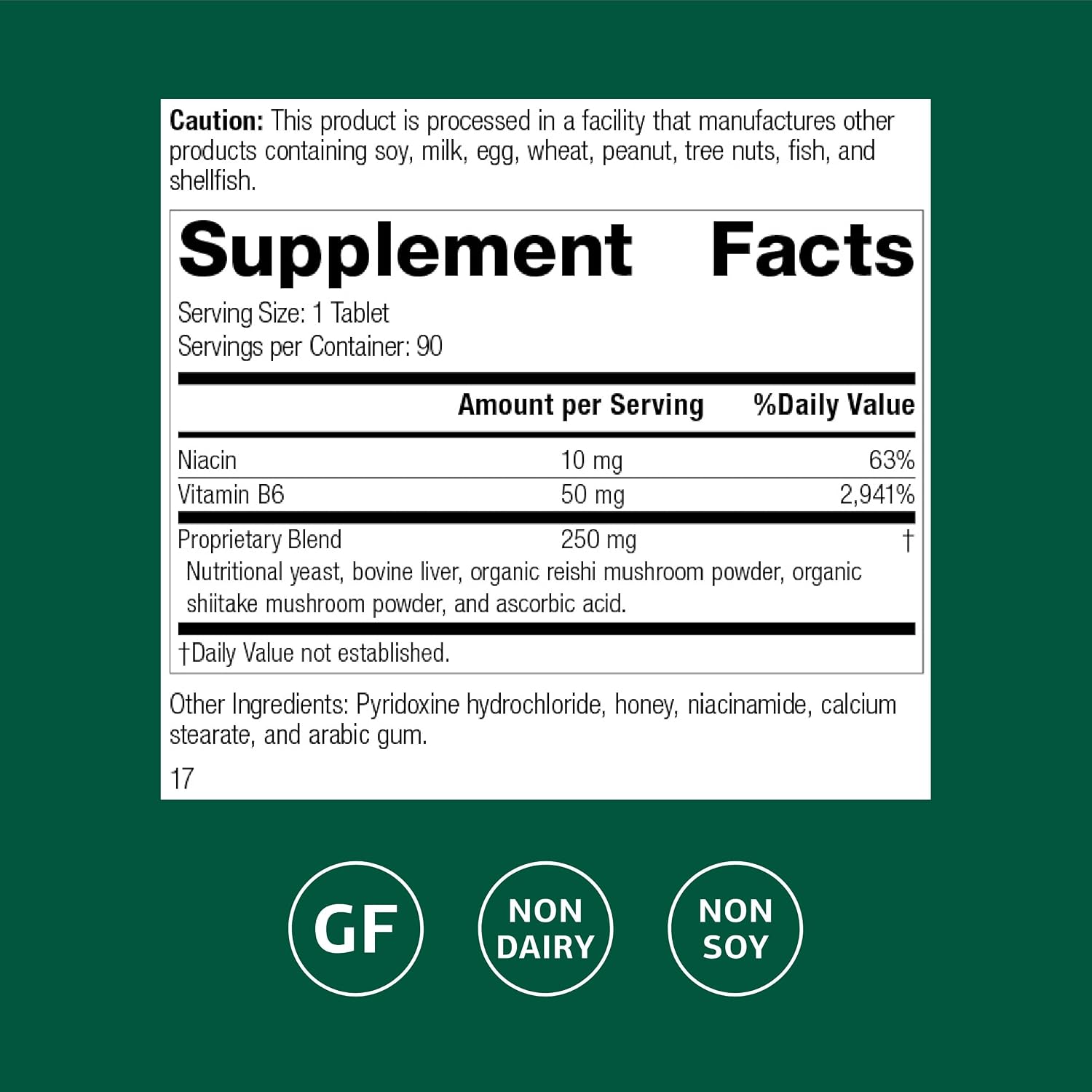 Standard Process B6-Niacinamide - Energy Metabolism & Cardiovascular Health Support - 90 Tablets