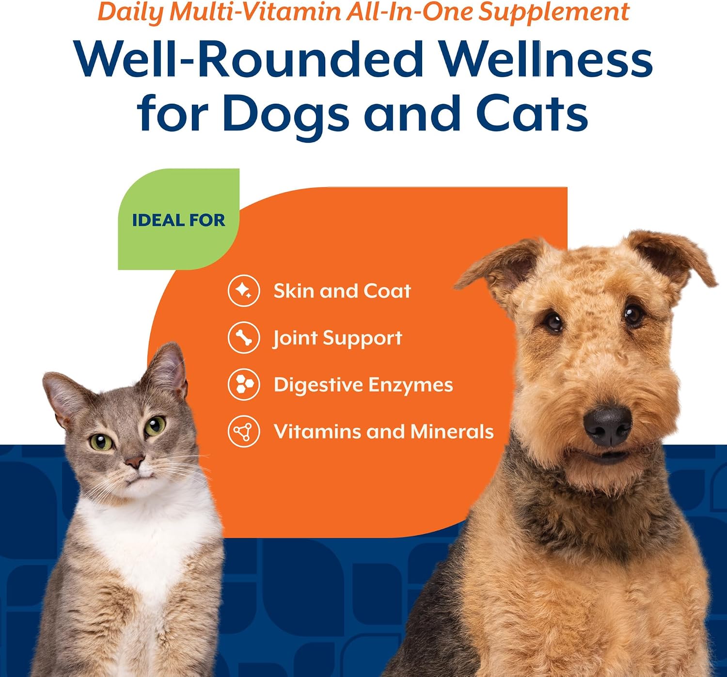 NaturVet All-in-One Dog Supplement – Joint Support, Digestion, Skin & Coat – Dog Multivitamins with Omega-3,6,9 – Wheat-Free Powder – 370 g
