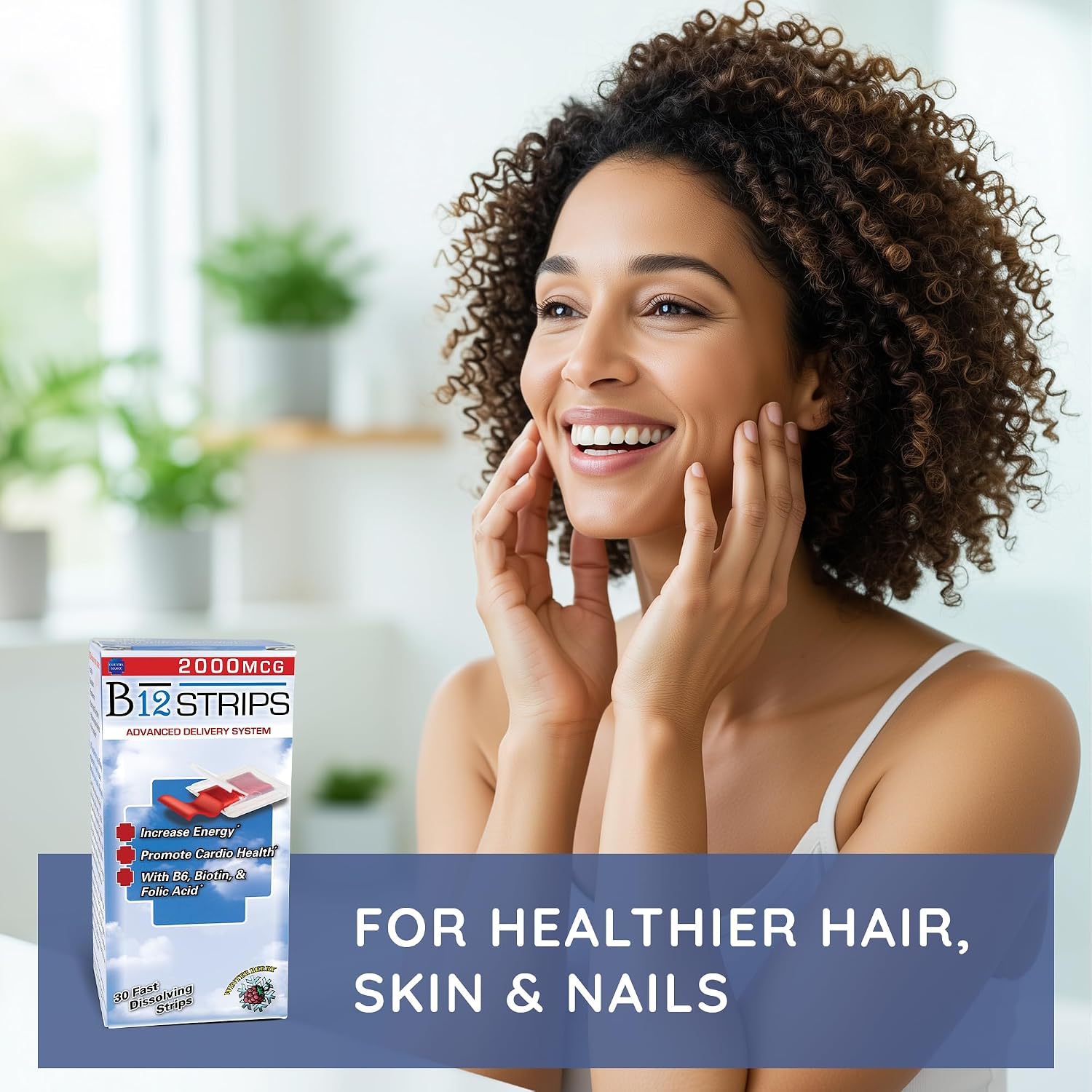 Essential Source Methylcobalamin Vitamin B12 Sublingual Strips with Biotin, B6, and L-Methylfolate