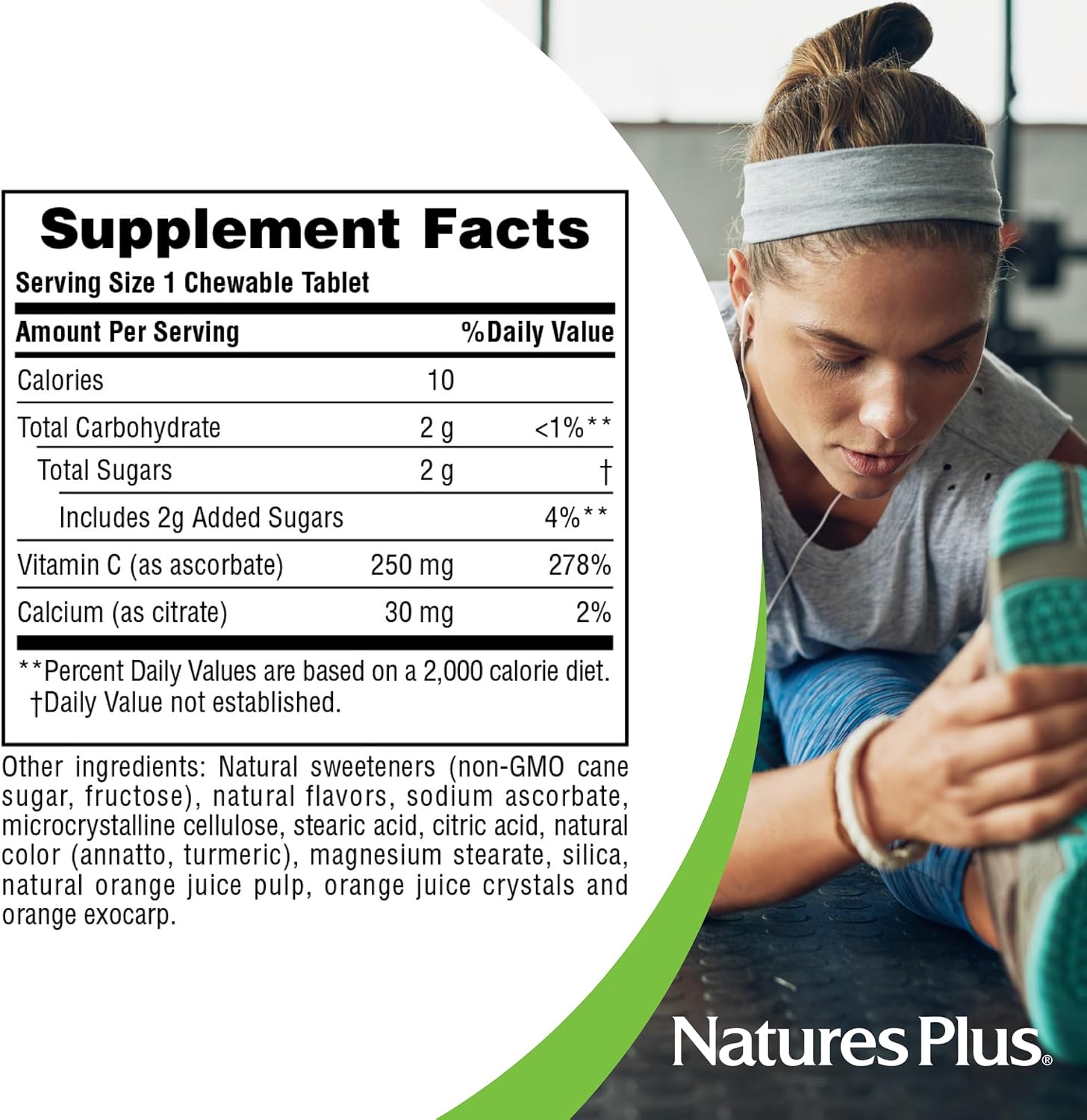 NaturesPlus Love Buffs – Buffered Vitamin C Chewable Tablets, 250 mg, 90 Count
