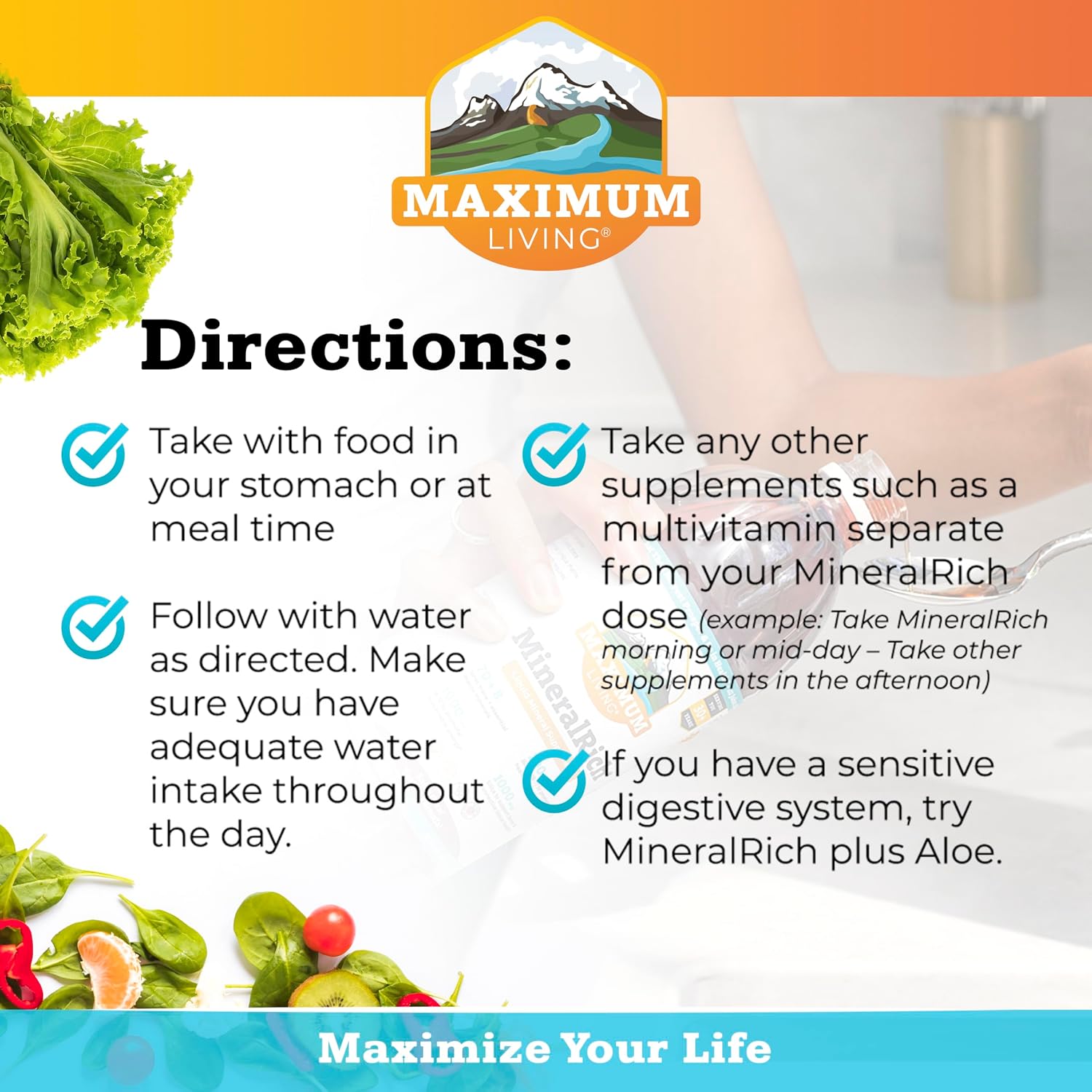 Maximum Living MineralRich Liquid Mineral Supplement with Aloe - 946 mL