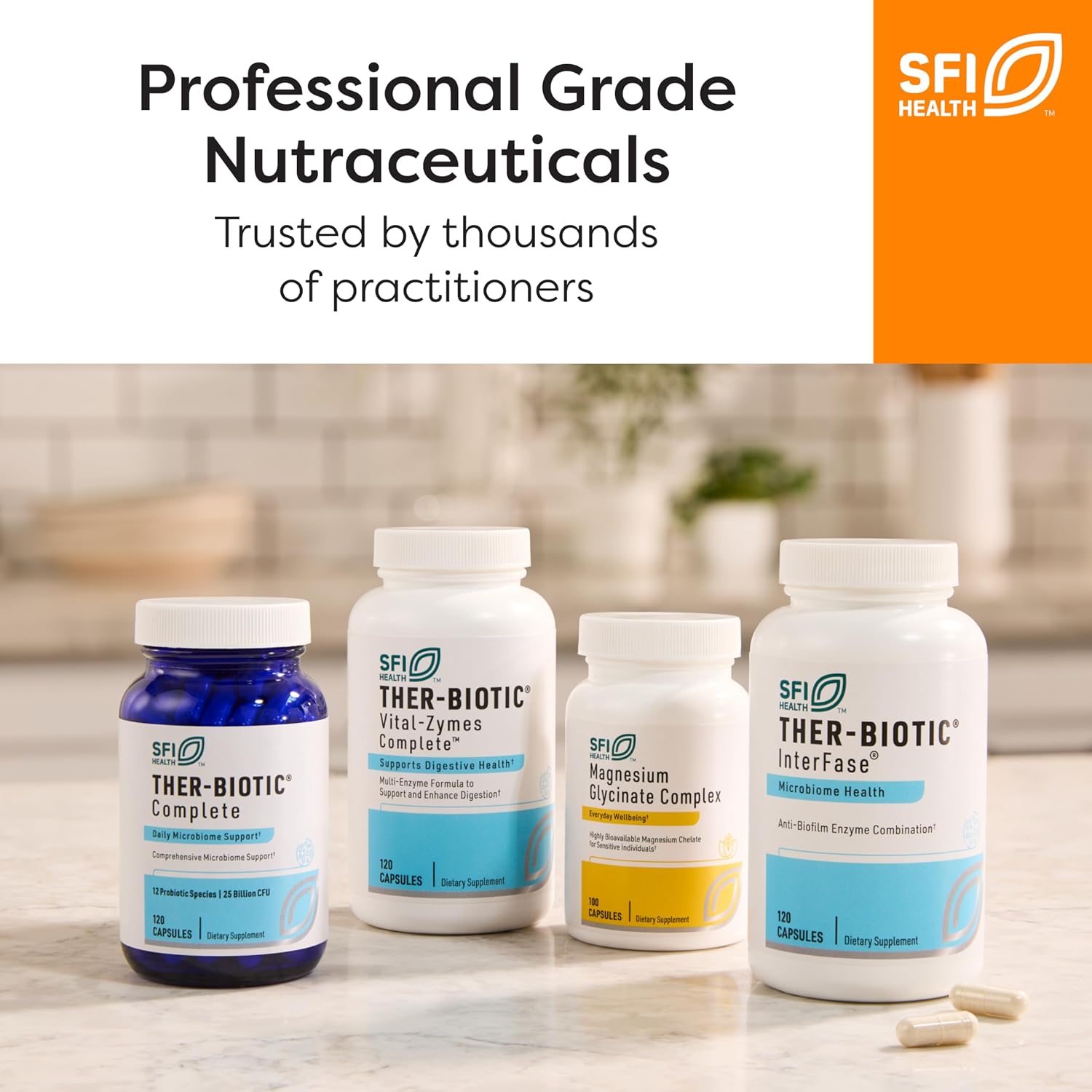 Klaire Labs SFI Health VitaSpectrum Capsules - Multivitamin for Kids with 28 Essential Nutrients Including Folate, B12, B6, Antioxidants, Vitamin E & D3 - No Copper or Iron, Gluten-Free (180ct)