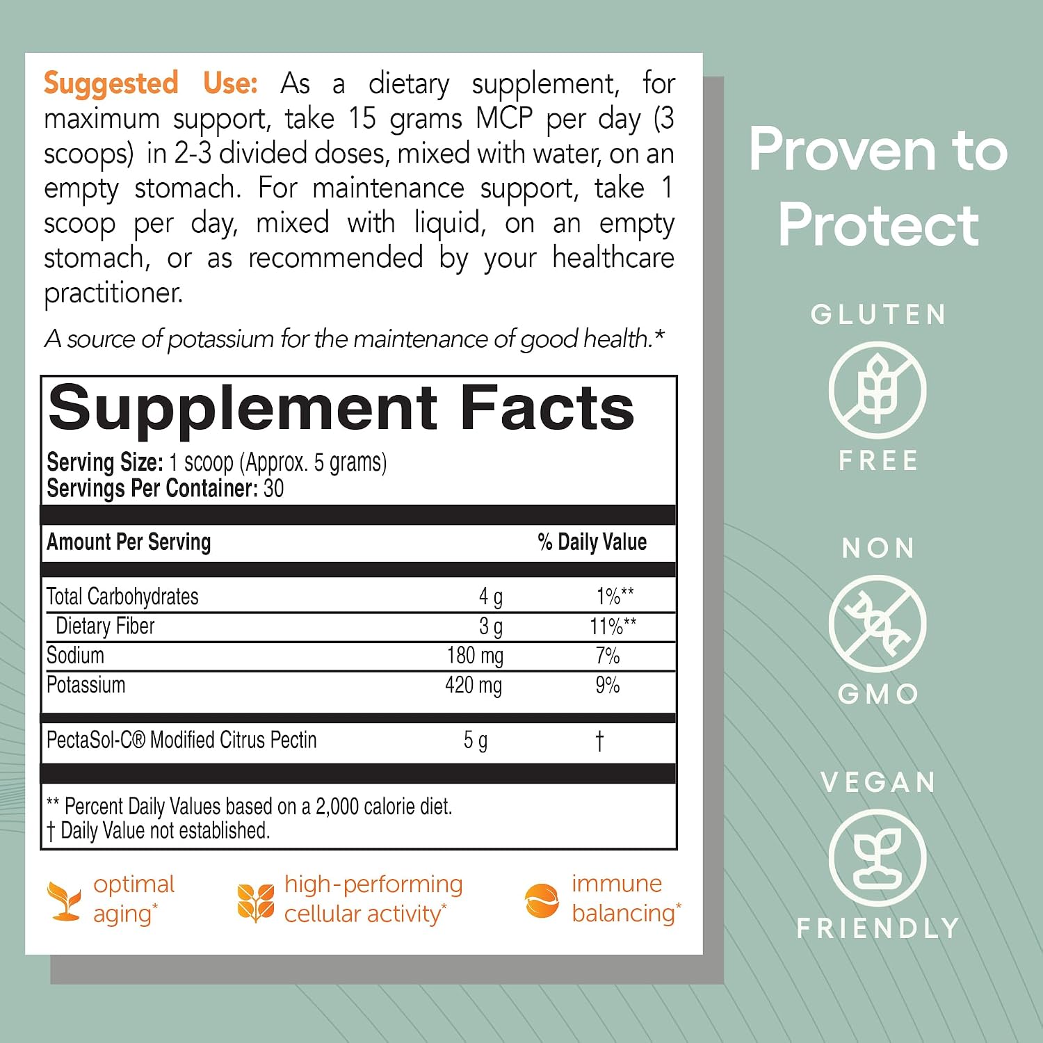 PectaSol Modified Citrus Pectin – 150g Powder – Total-Body Health Supplement