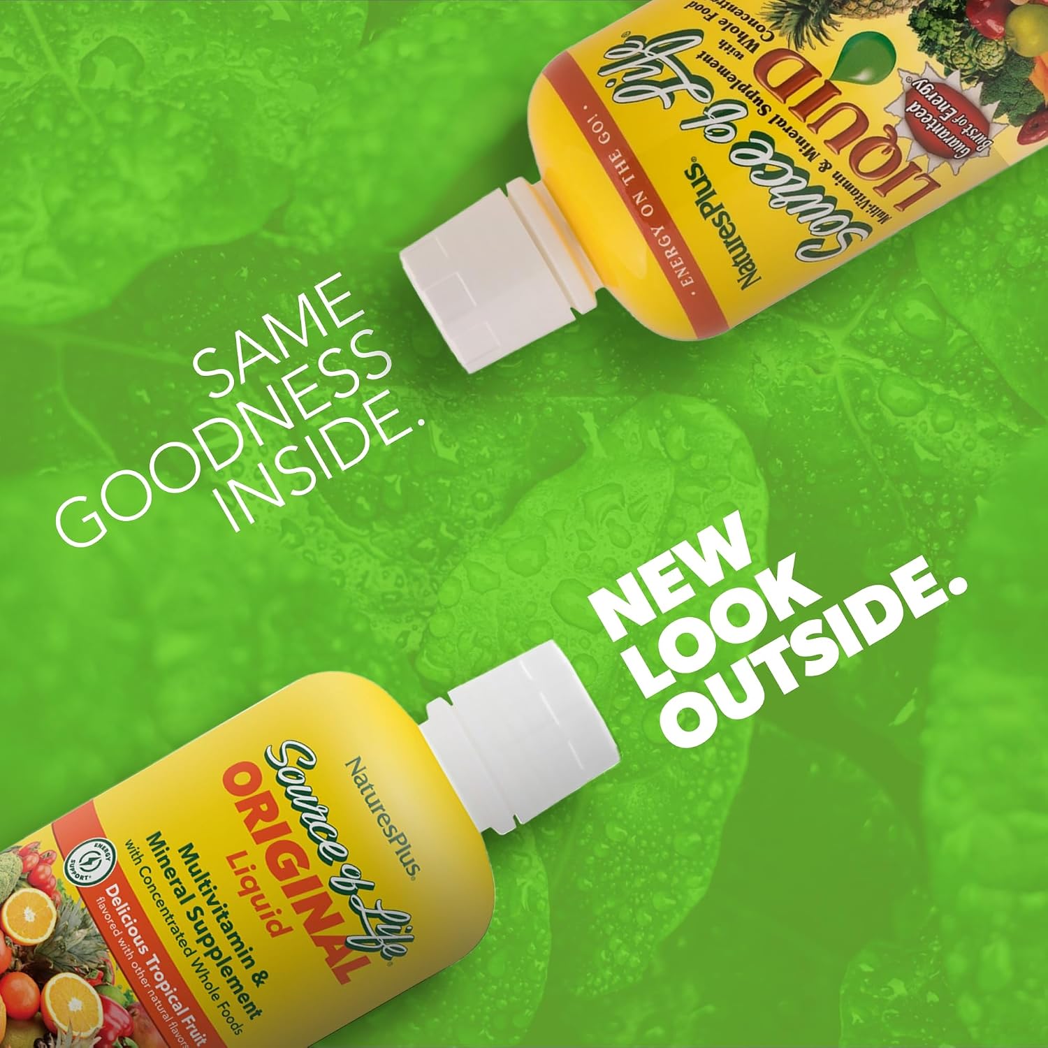 NaturesPlus Source of Life Liquid Multivitamin, Tropical Fruit - 887 mL