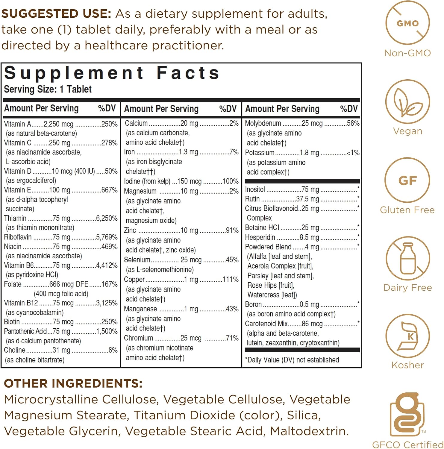 Formula VM-75 Multivitamin Supplement – 60 Tablets