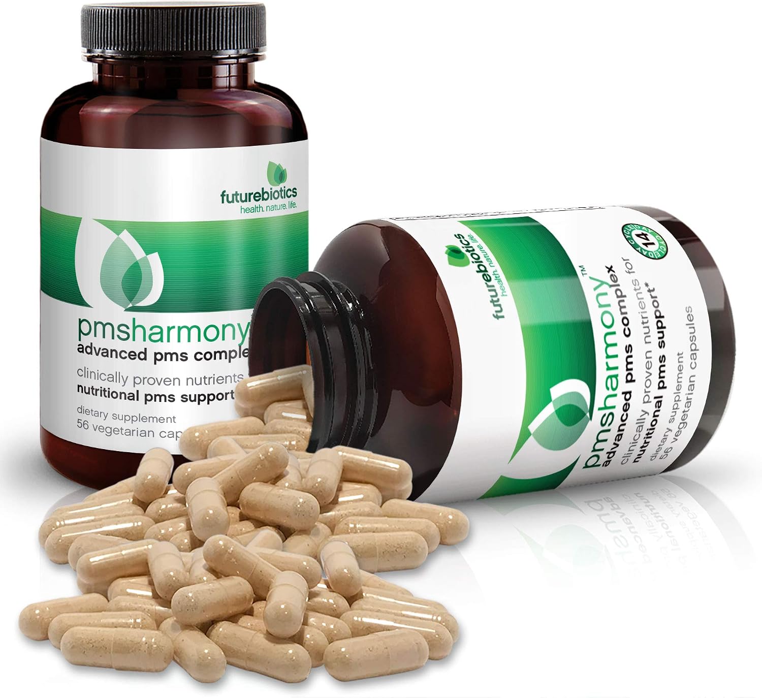 Futurebiotics Pmsharmony Veg Capsules – Hormone Balance Support with Organic Ingredients, 56 Count