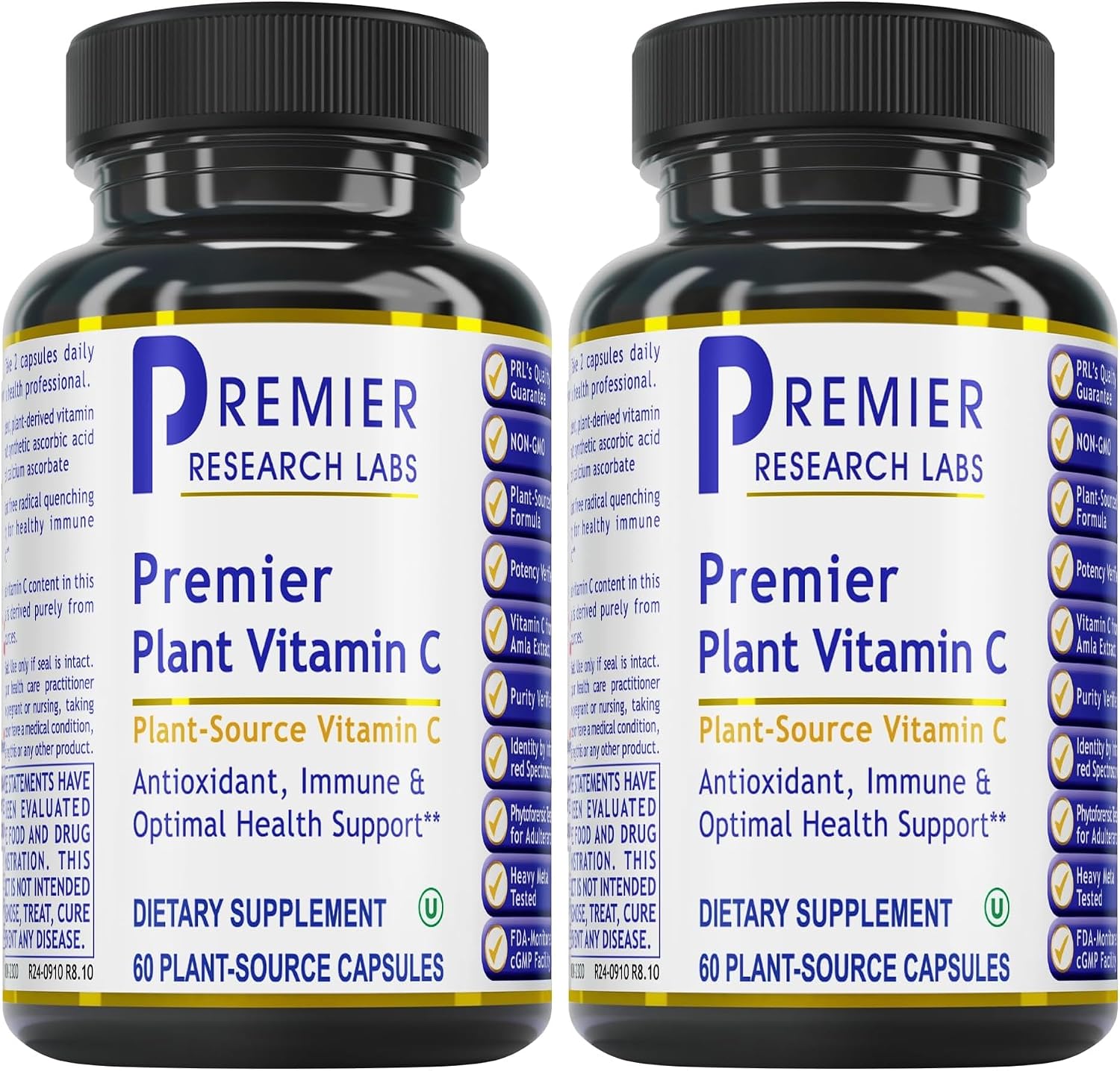 Premier Research Labs Essential C Complex - Whole Food Vitamin C with Bioflavonoids & Rose Hips - 60 Vegetarian Capsules