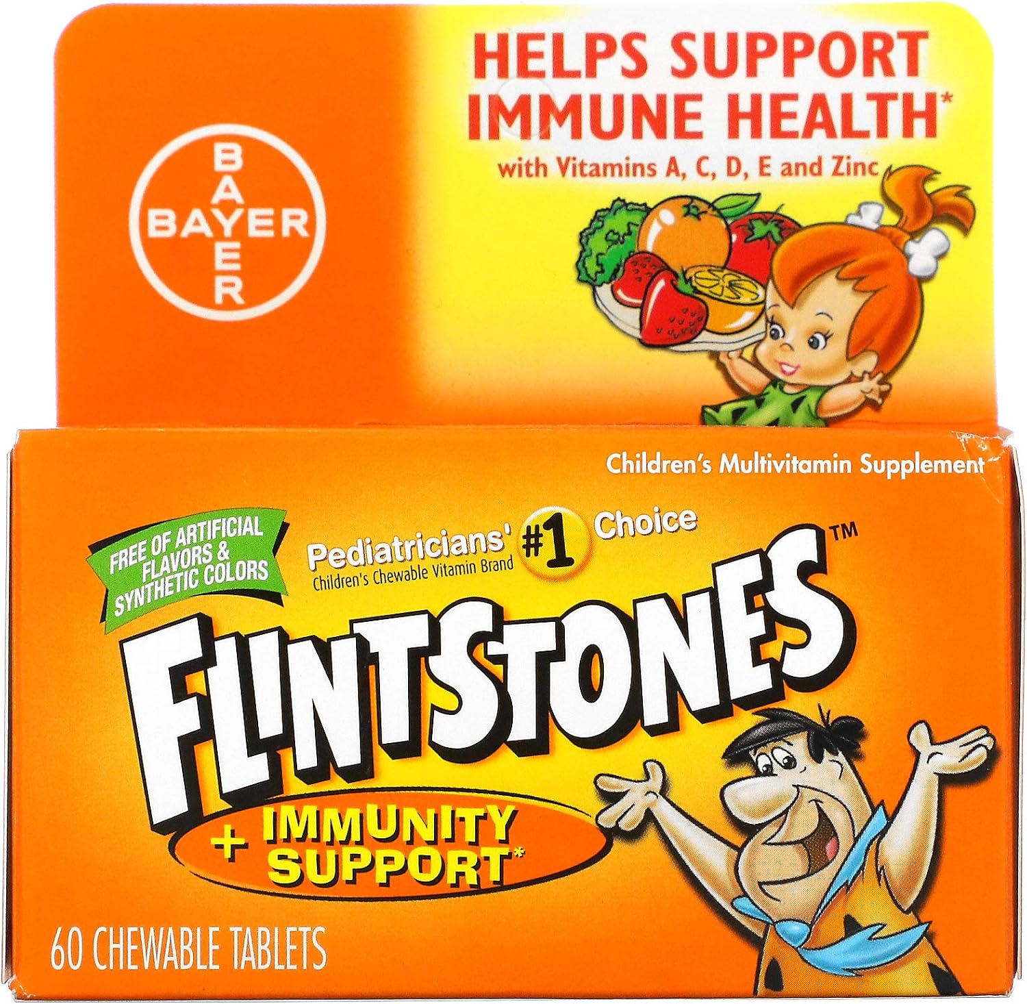 Flintstones Multivitamin + Immunity Support Chewables - Fruit Flavour - 60 Count
