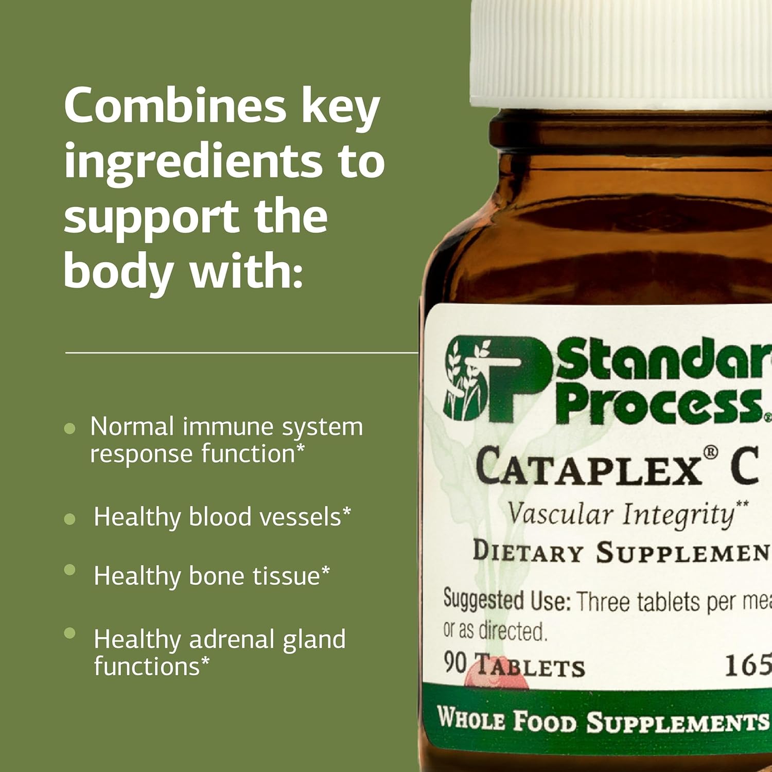 Standard Process Cataplex C – Whole Food Vitamin C for Immune and Bone Support – 90 Tablets