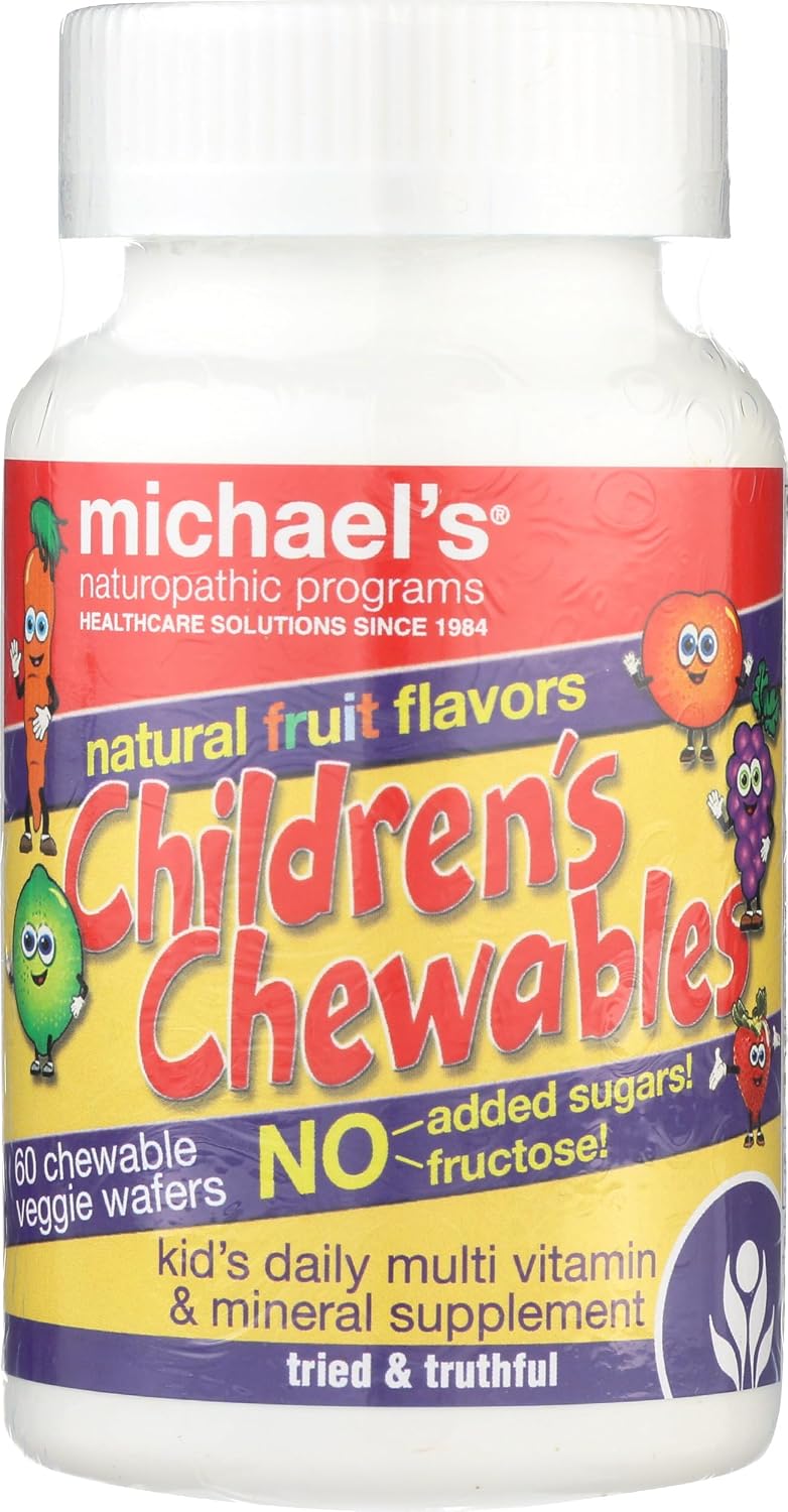 Michael's Health Children’s Chewables - 60 Vegetarian Wafers - Fruit Punch Flavour - Multivitamin & Mineral Supplement