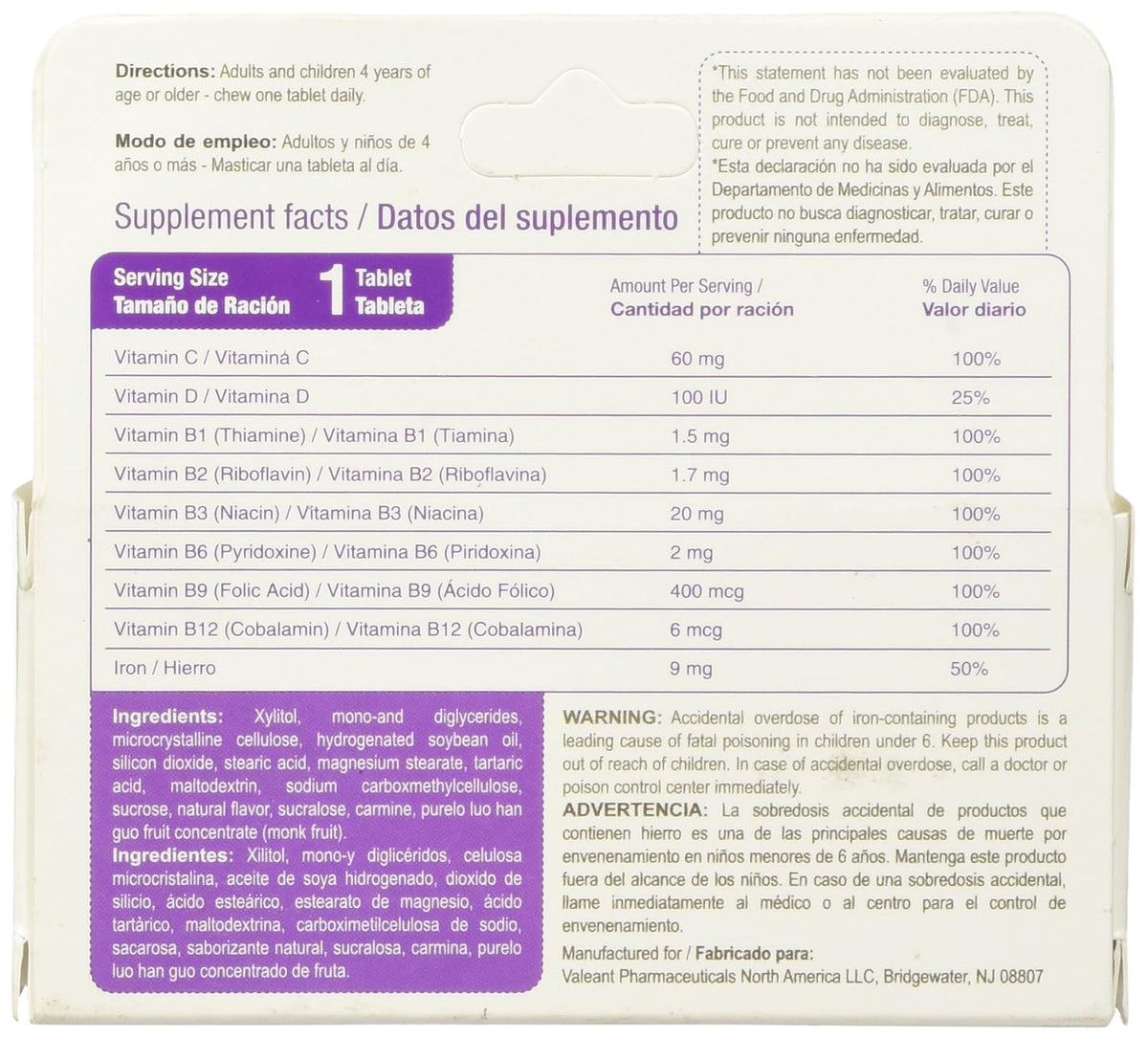 Bedoyecta Children's Chewables Multivitamin, 50 Count - görsel 2