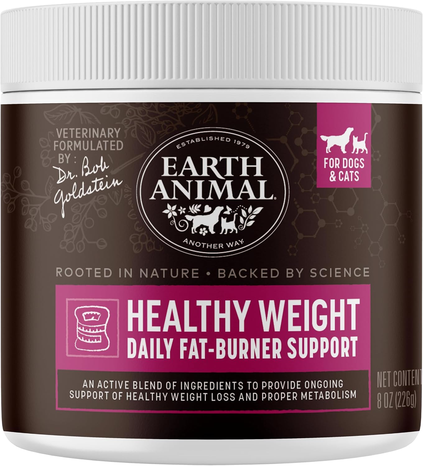 Earth Animal Apothecary Powder Supplement - Stop Eating Stool Nutritional Powder for Dogs & Cats, 227 g