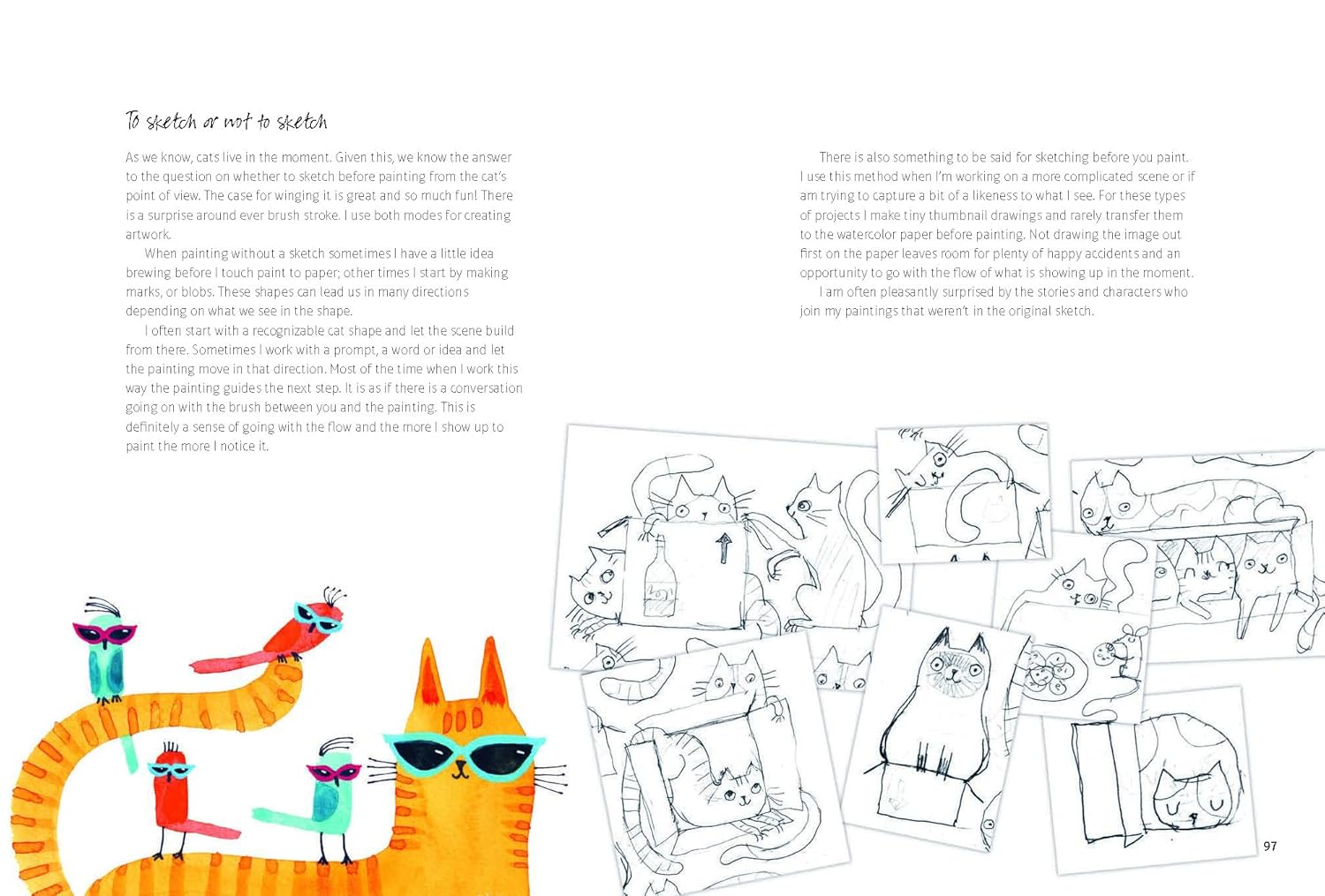Painting Cats: Curious, mindful & free-spirited watercolors