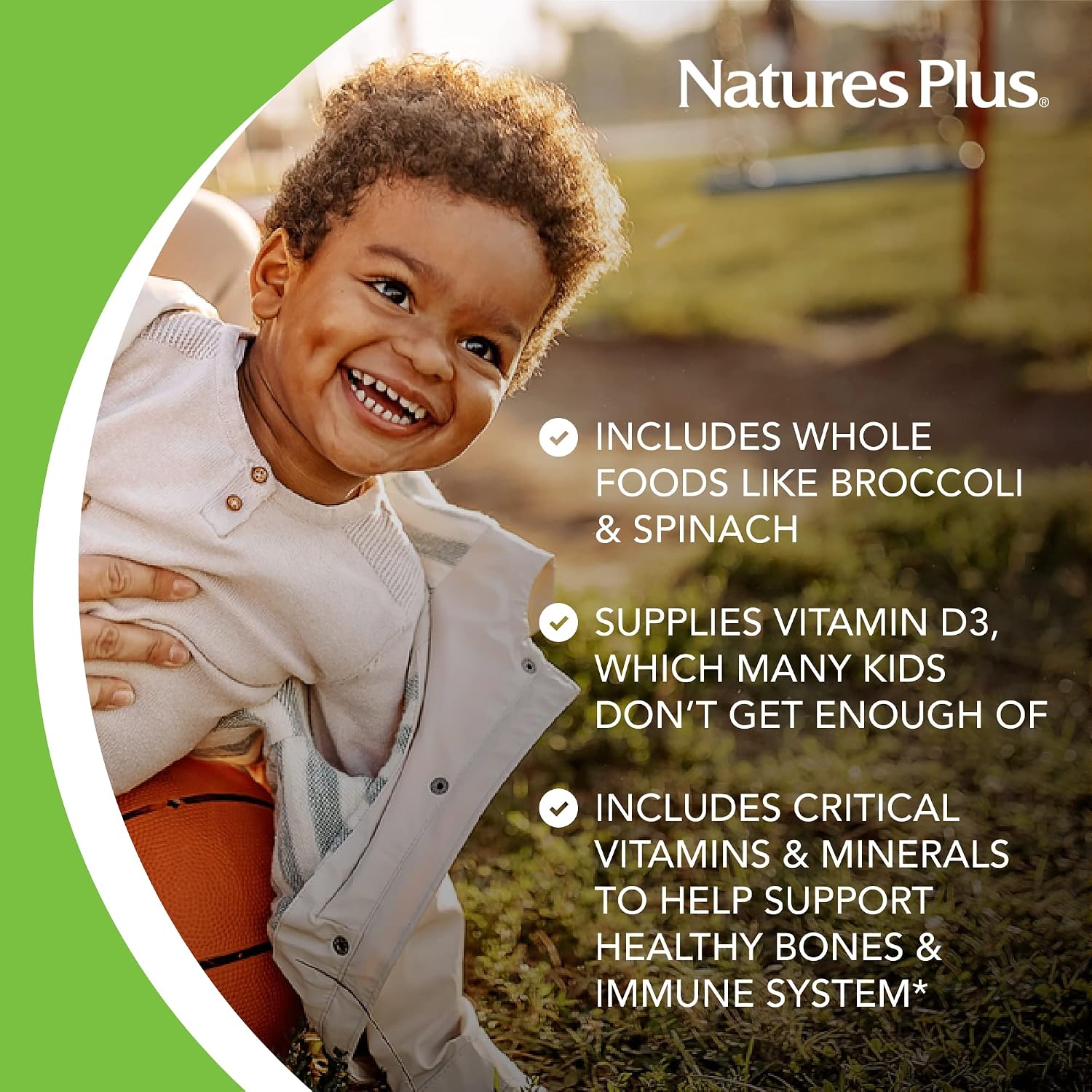 NaturesPlus Animal Parade Children's Chewable Multivitamin - 180 Animal-Shaped Tablets - Natural Assorted Flavors