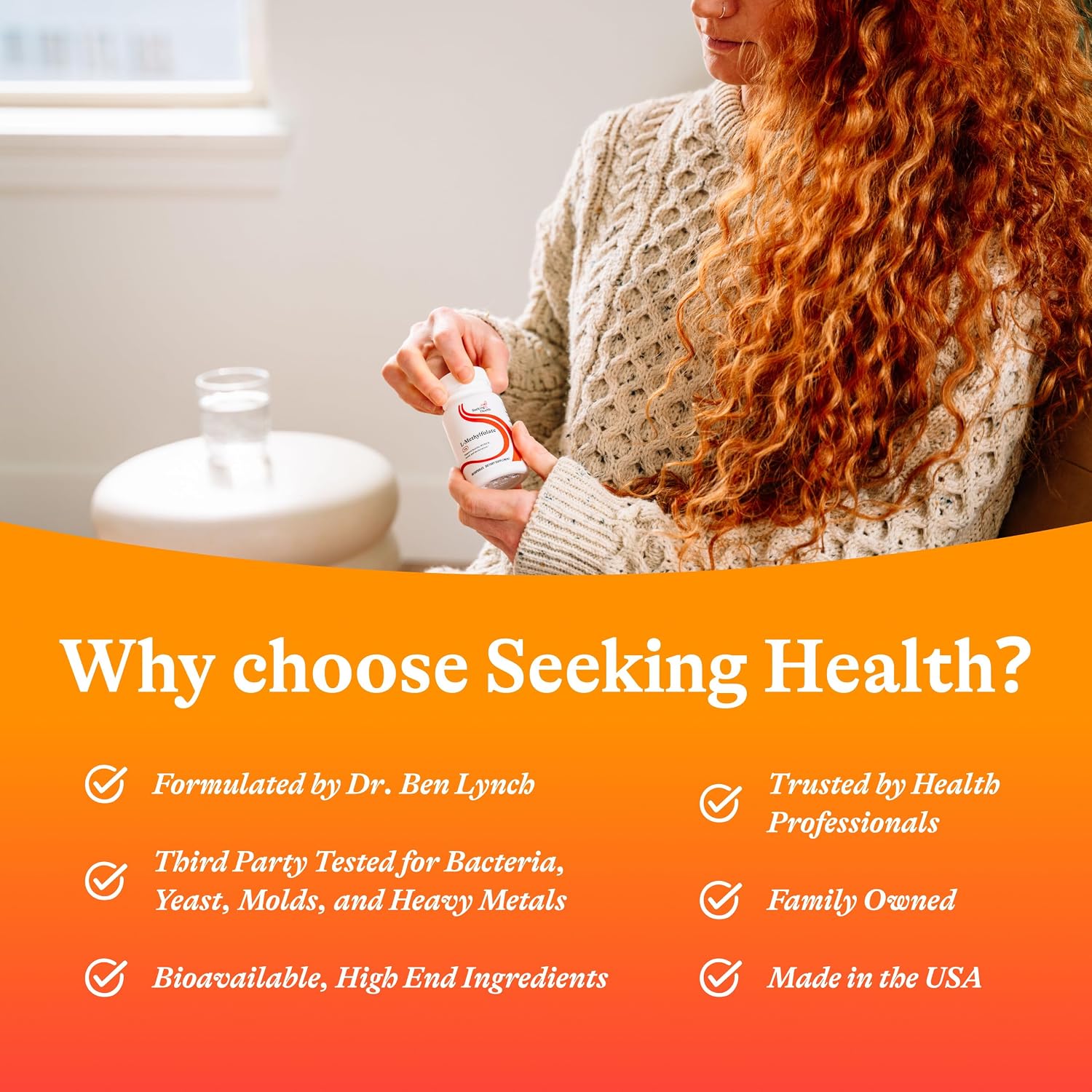 Seeking Health L-Methylfolate 1 mg – Supports Healthy MTHFR, Mood, and Methylation – 60 Capsules