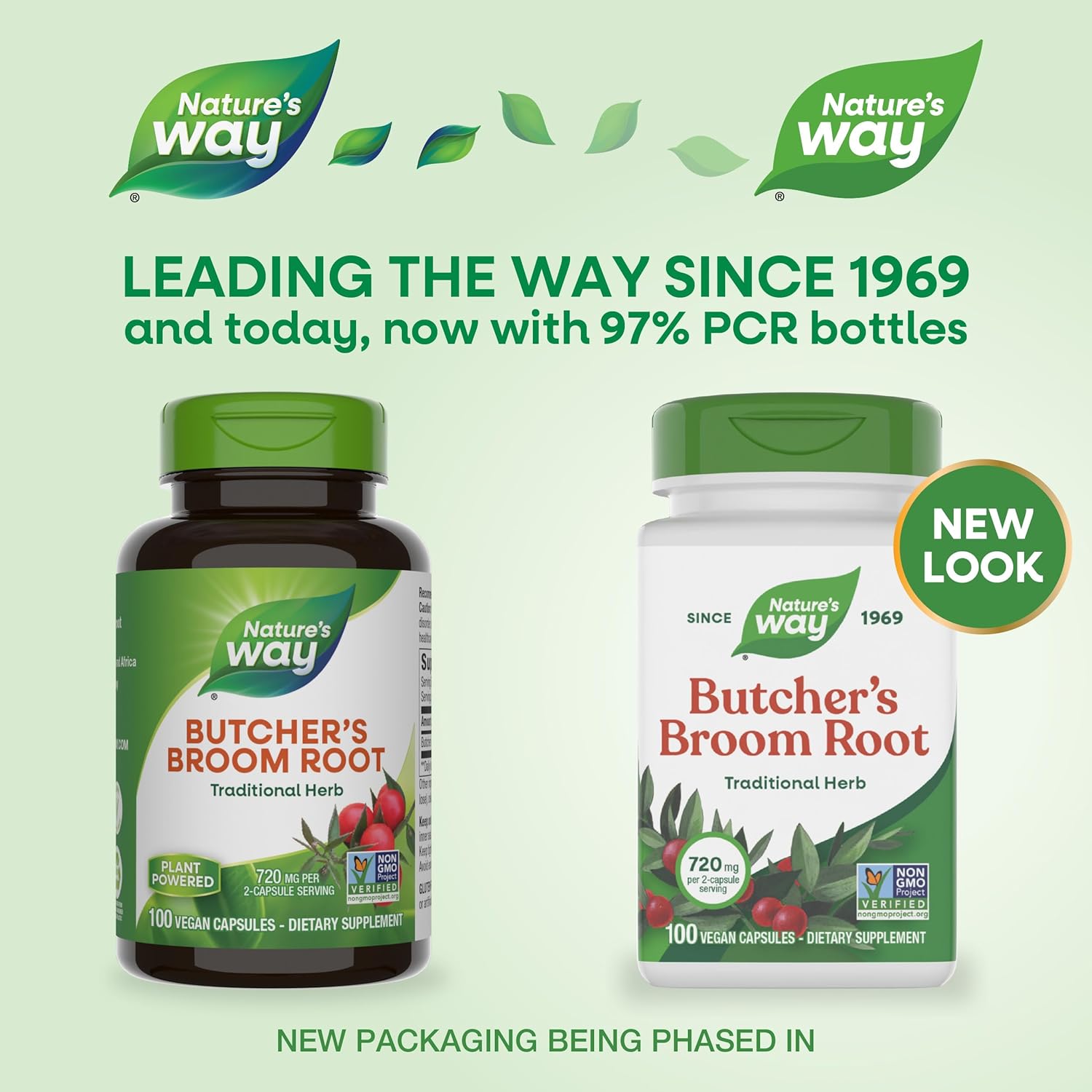 Nature's Way Butcher's Broom – Traditional Herbal Supplement, 720 mg, 100 Vegan Capsules