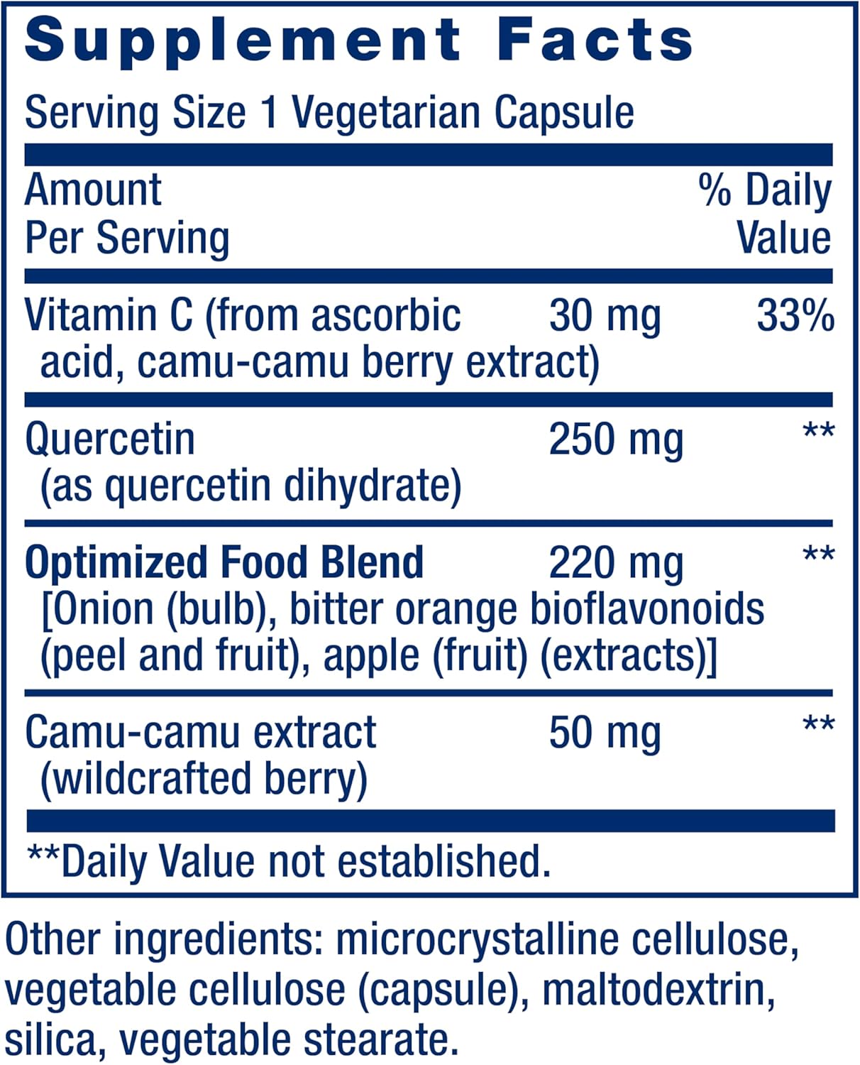 Life Extension Optimised Quercetin 250 mg – 60 Vegetarian Capsules