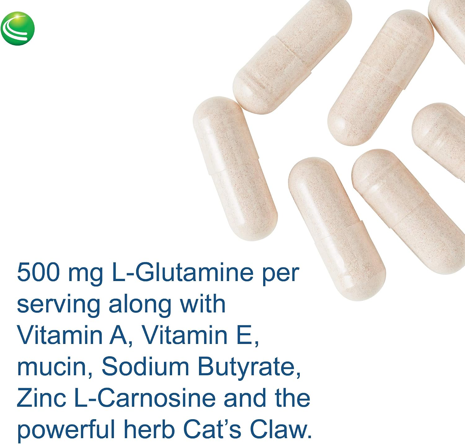 Nutra BioGenesis Intestinal Repair Capsules – Gut Health Supplement with Sodium Butyrate, L-Glutamine – 120 Capsules