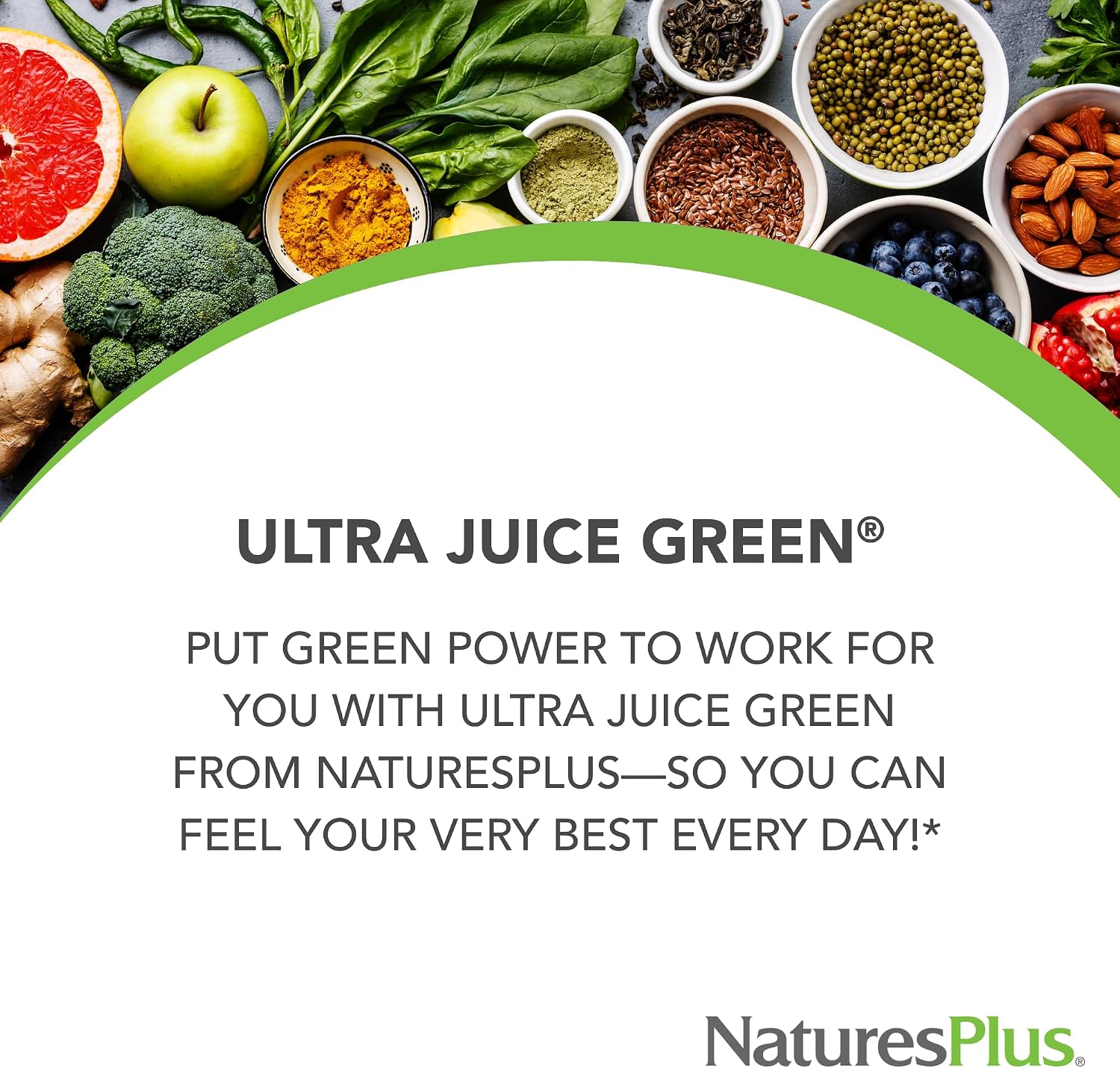 NaturesPlus Ultra Juice Green - 90 Bi-Layered Tablets - Organic Greens Supplement