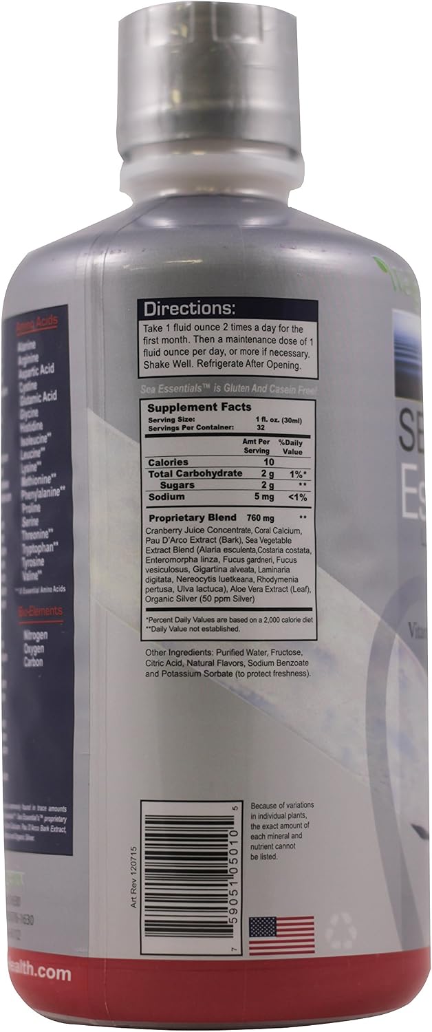 Wellgenix Sea Essentials Liquid Trace Minerals with Coral Calcium, 946 mL