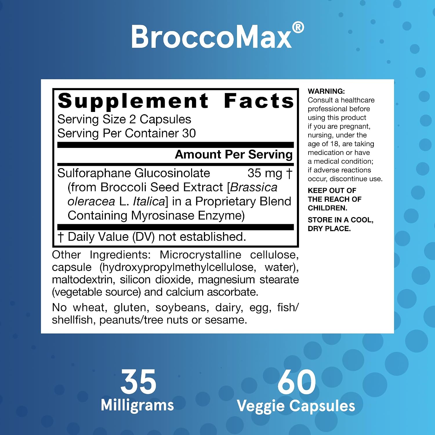 Jarrow Formulas BroccoMax Sulforaphane Generator - 60 Delayed Release Vegetarian Capsules