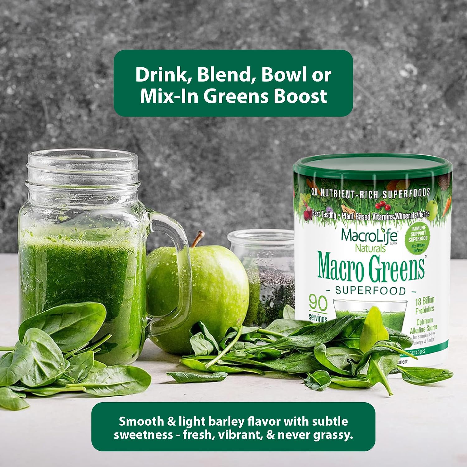 MacroLife Naturals Macro Greens Superfood Powder, 850 g