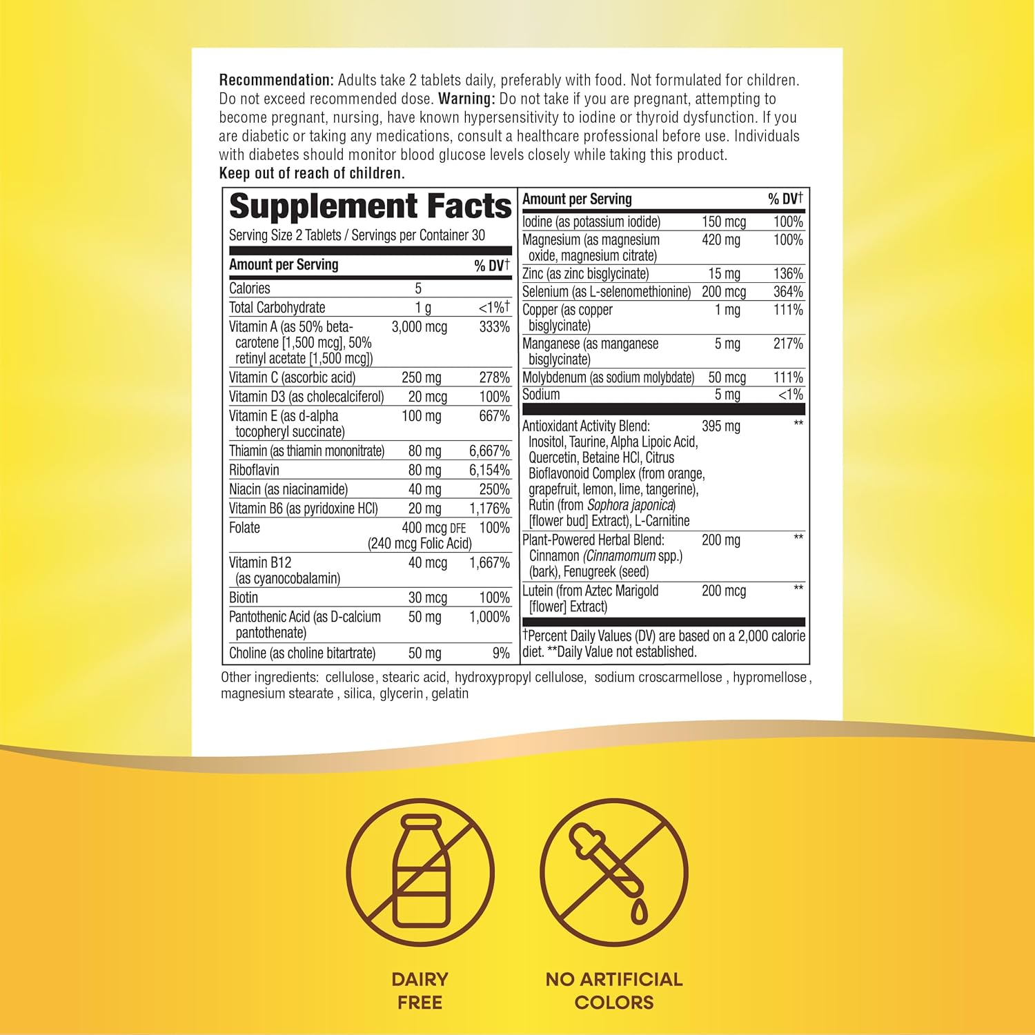 Nature's Way Completia Diabetic Multivitamin - 60 Tablets