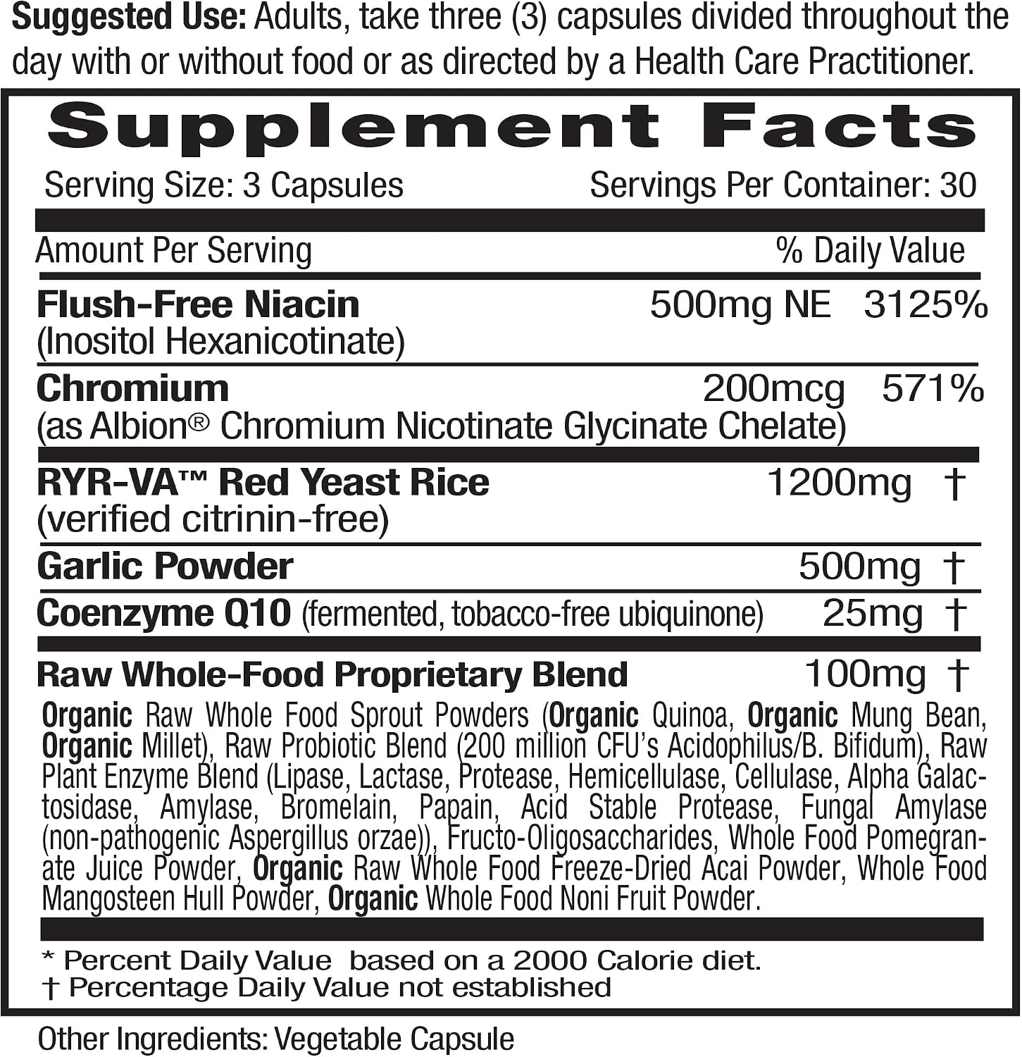 EMERALD LABS Cholesterol Health – with CoQ10, Flush-Free Niacin, RYR-VA, and Garlic for Cardiovascular Support – 90 Vegetable Capsules