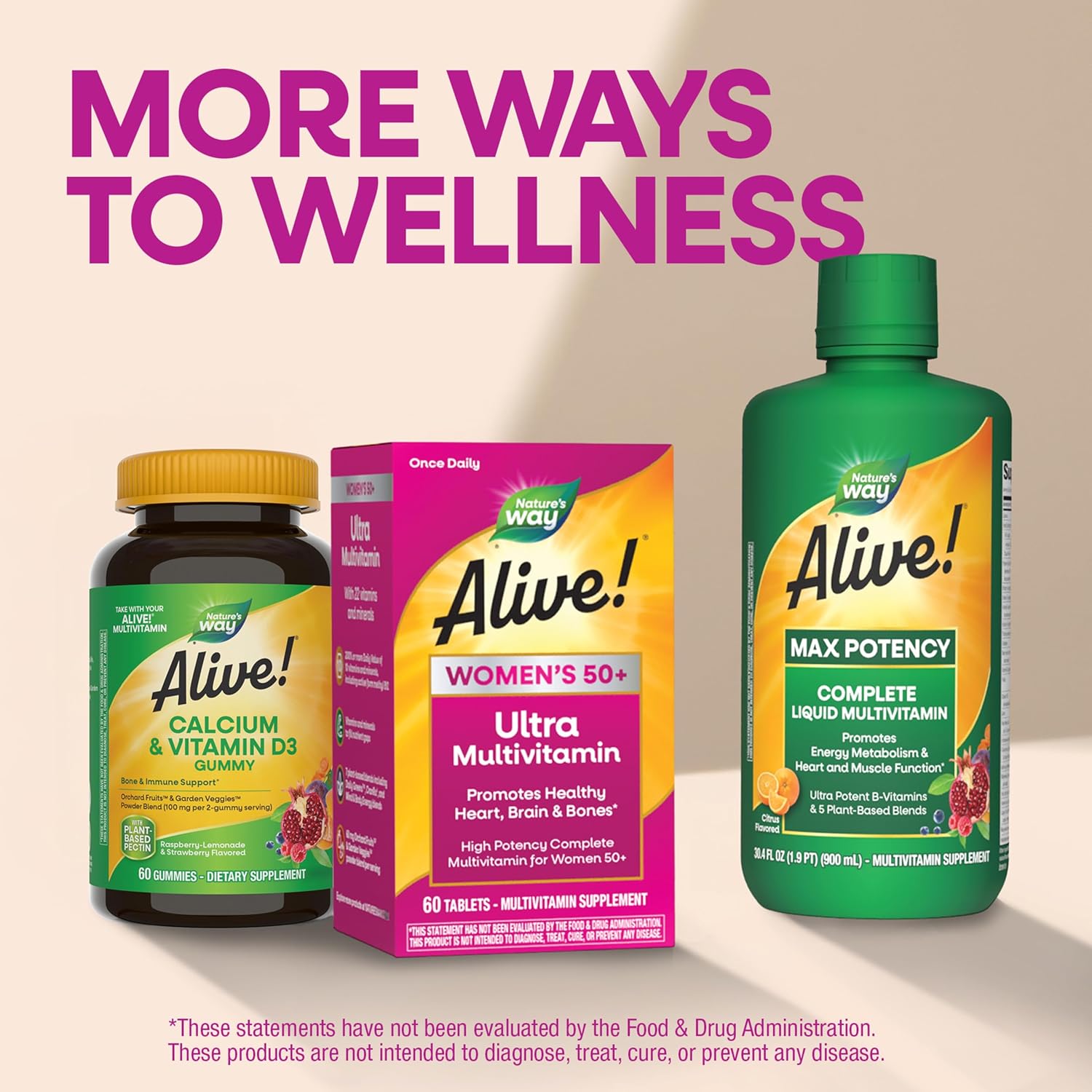 Nature's Way Alive! Ultra Potency Multivitamin for Women 50 Plus – 60 Tablets