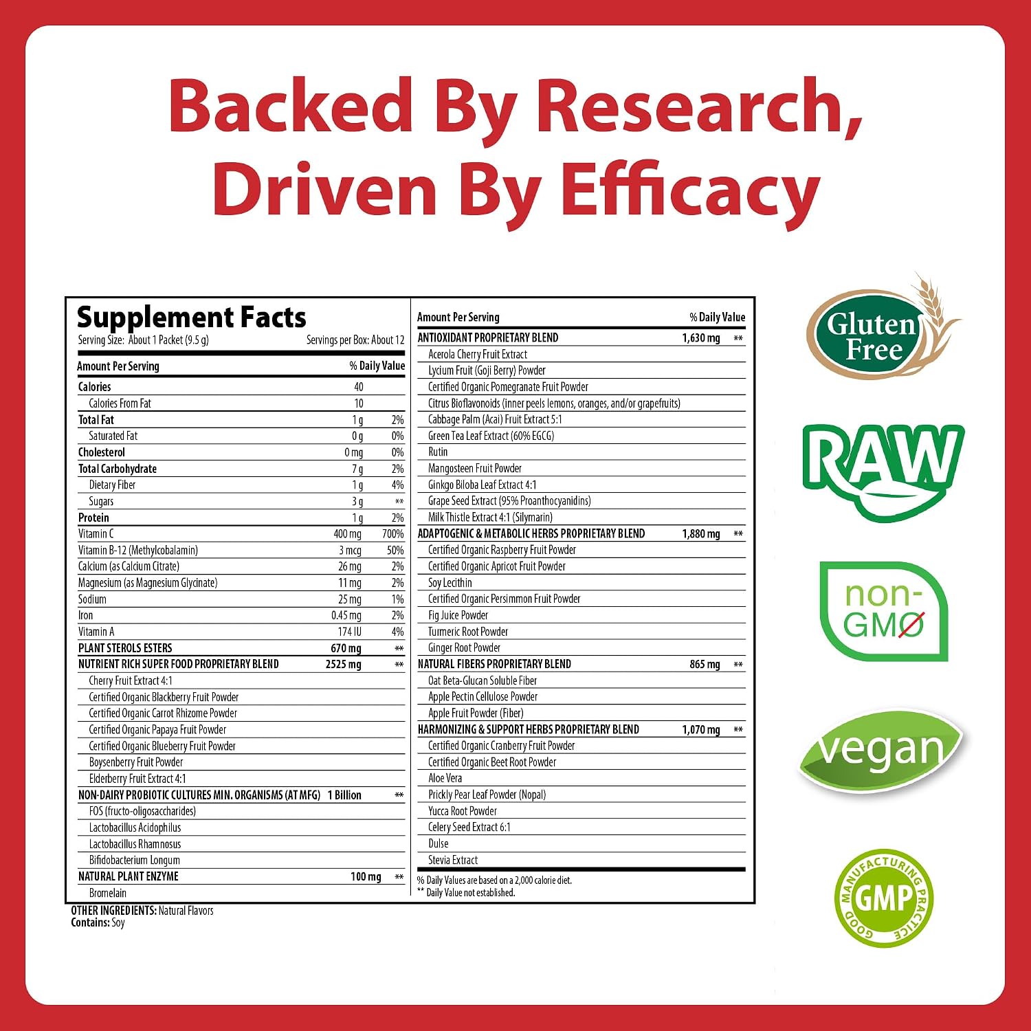 MacroLife Naturals Reds Superfood Powder - 12 Packets