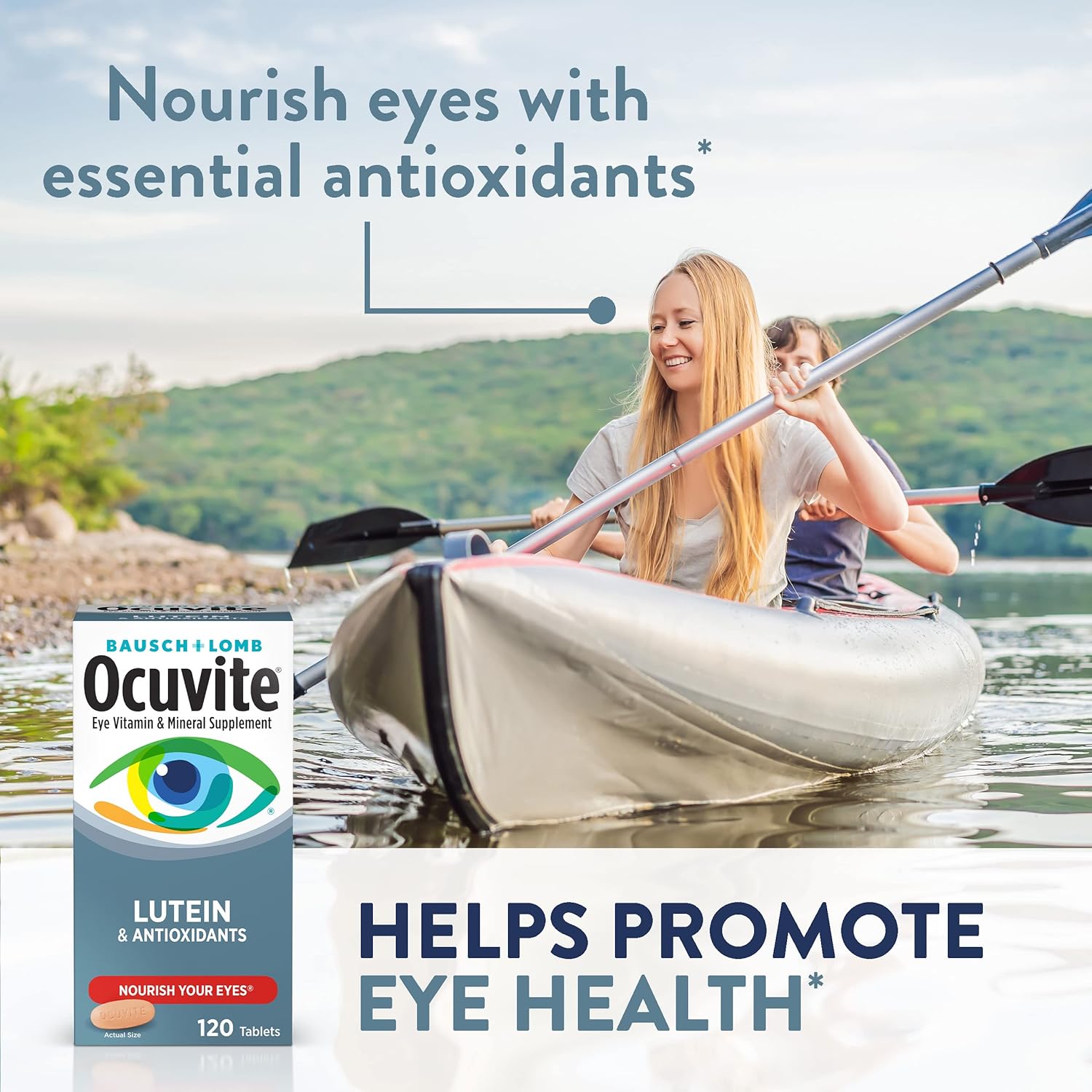Ocuvite Eye Health Supplement with Lutein & Antioxidants, 120 Tablets (Pack of 2)