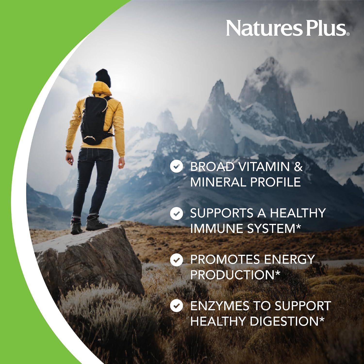 NaturesPlus FRUITEIN Exotic Red Fruit Shake - Plant-Based Protein & Multivitamin Powder, 590 g