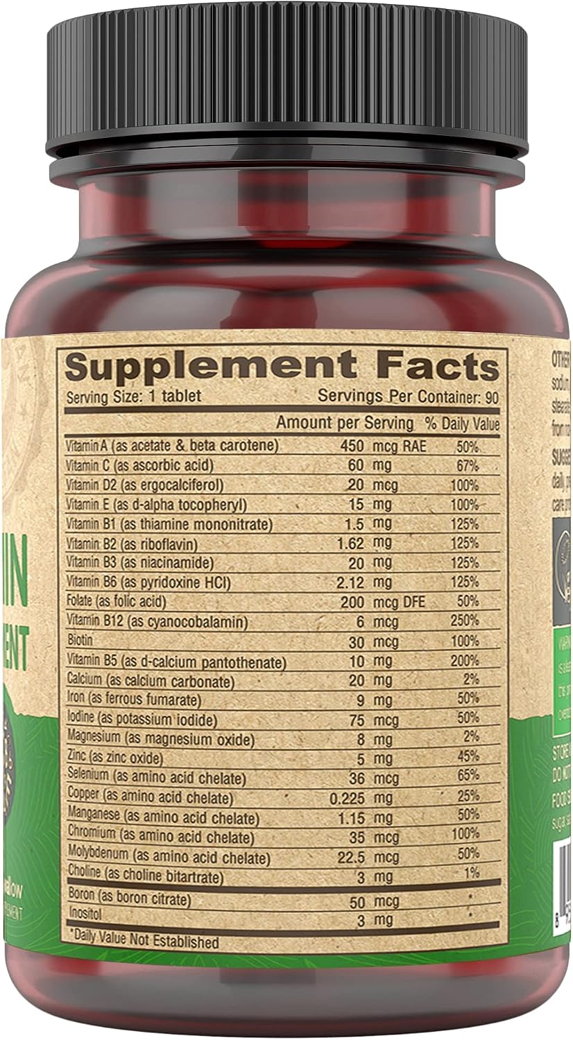 DEVA Vegan Multivitamin & Mineral Supplement – Tiny Tablets, 90 Tablets