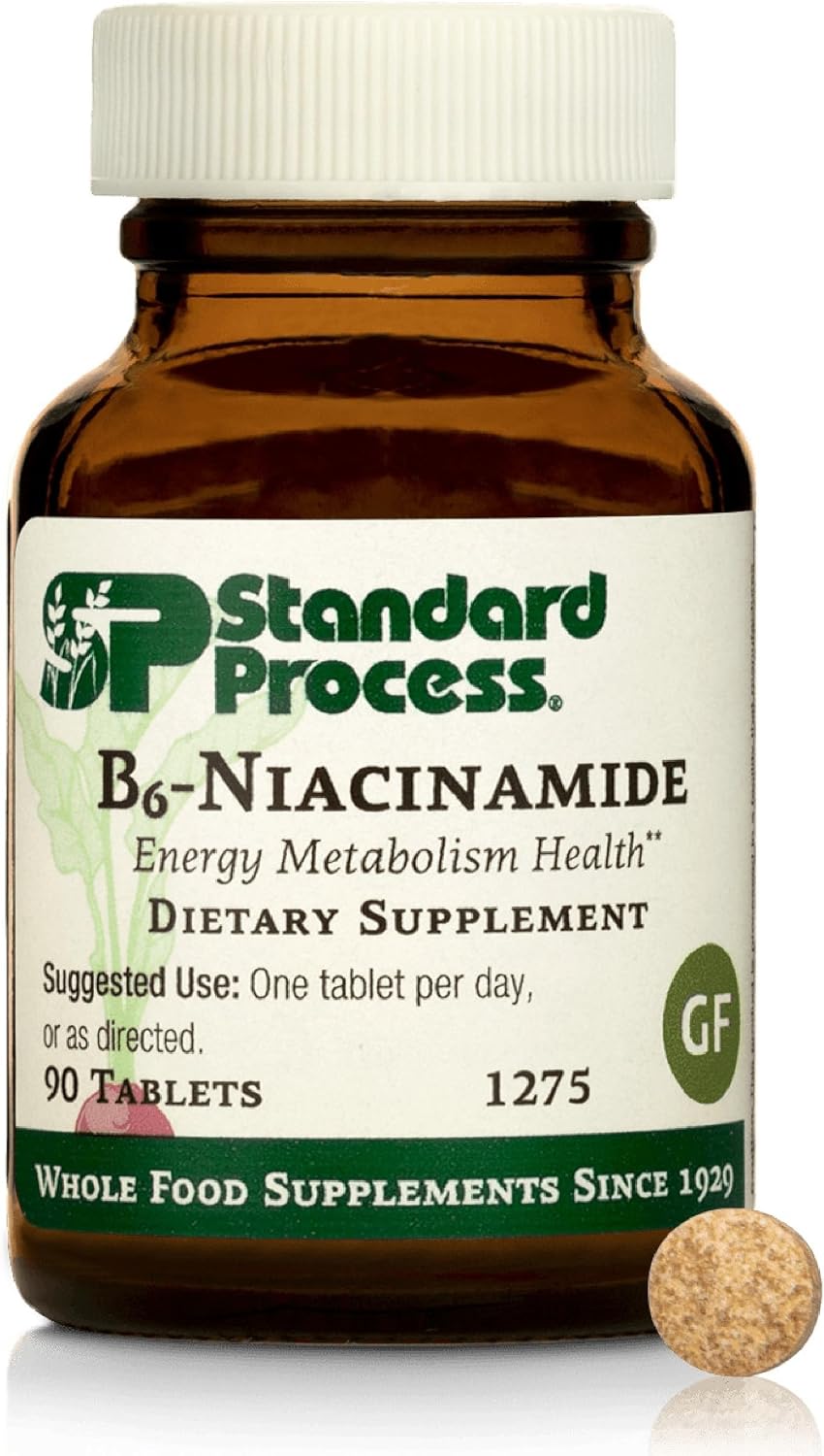 Standard Process B6-Niacinamide - Energy Metabolism & Cardiovascular Health Support - 90 Tablets