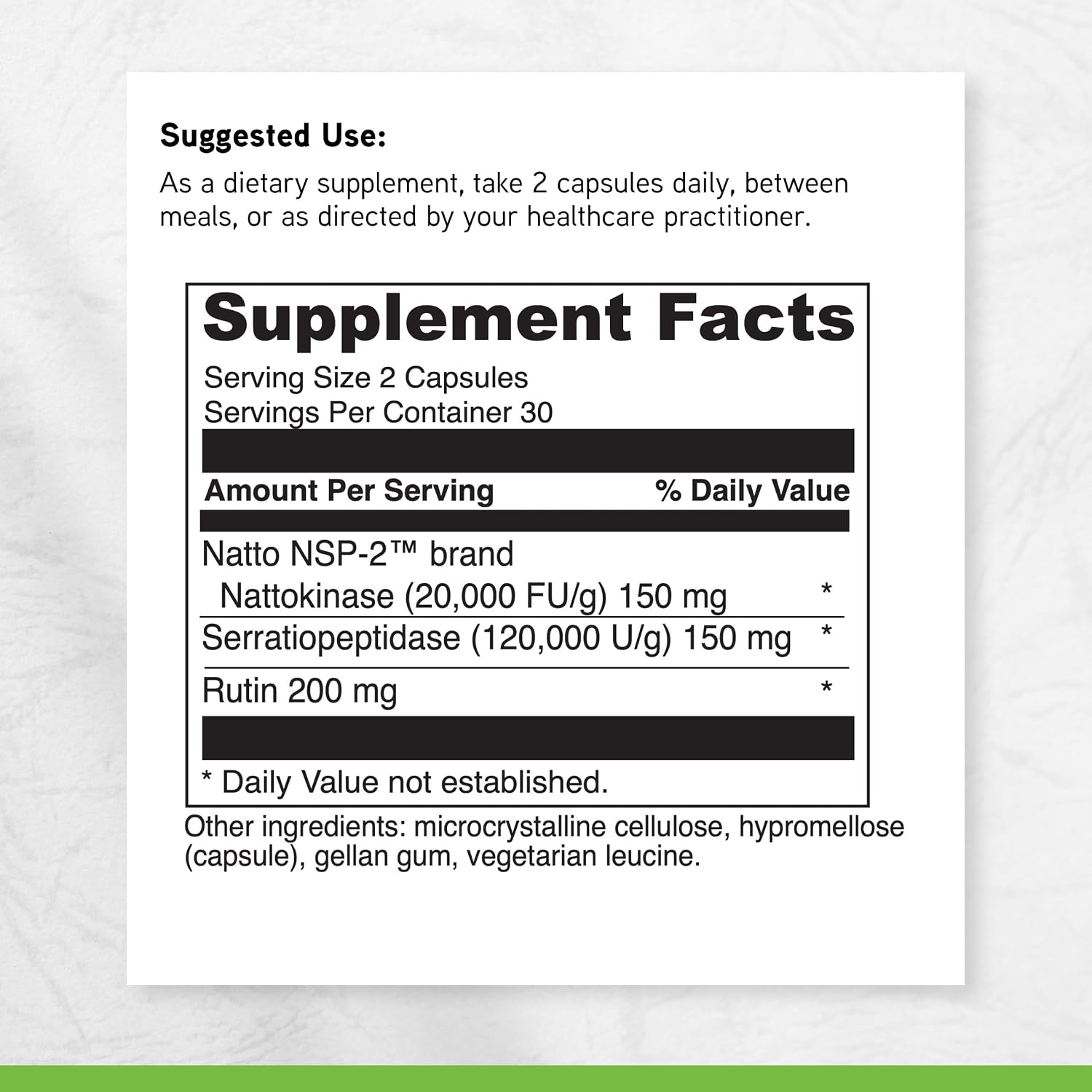 DAVINCI Labs Nattokinase Plus - High-Potency 20,000 FU/g Blood Flow Support - 60 Capsules