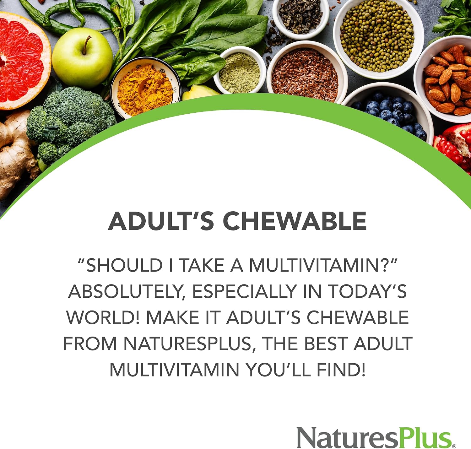 Nature's Plus Adult's Chewable Multivitamin & Mineral, Pineapple Flavour - 90 Tablets