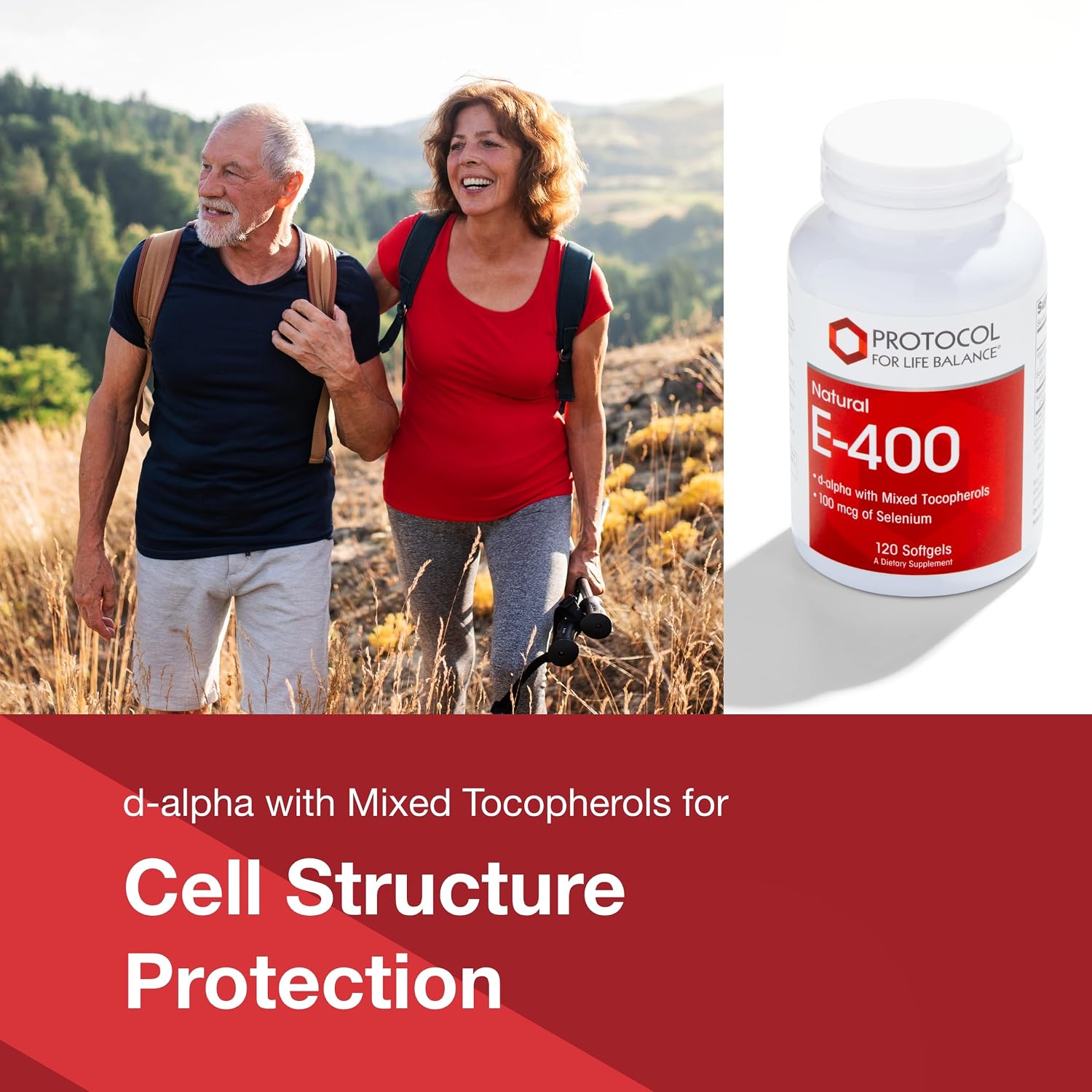 PROTOCOL FOR LIFE BALANCE E-400 Vitamin E 400 IU with Selenium – 120 Softgels