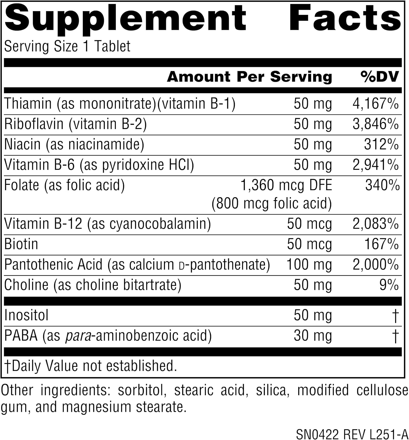 Source Naturals B-50 Complex - 250 Tablets
