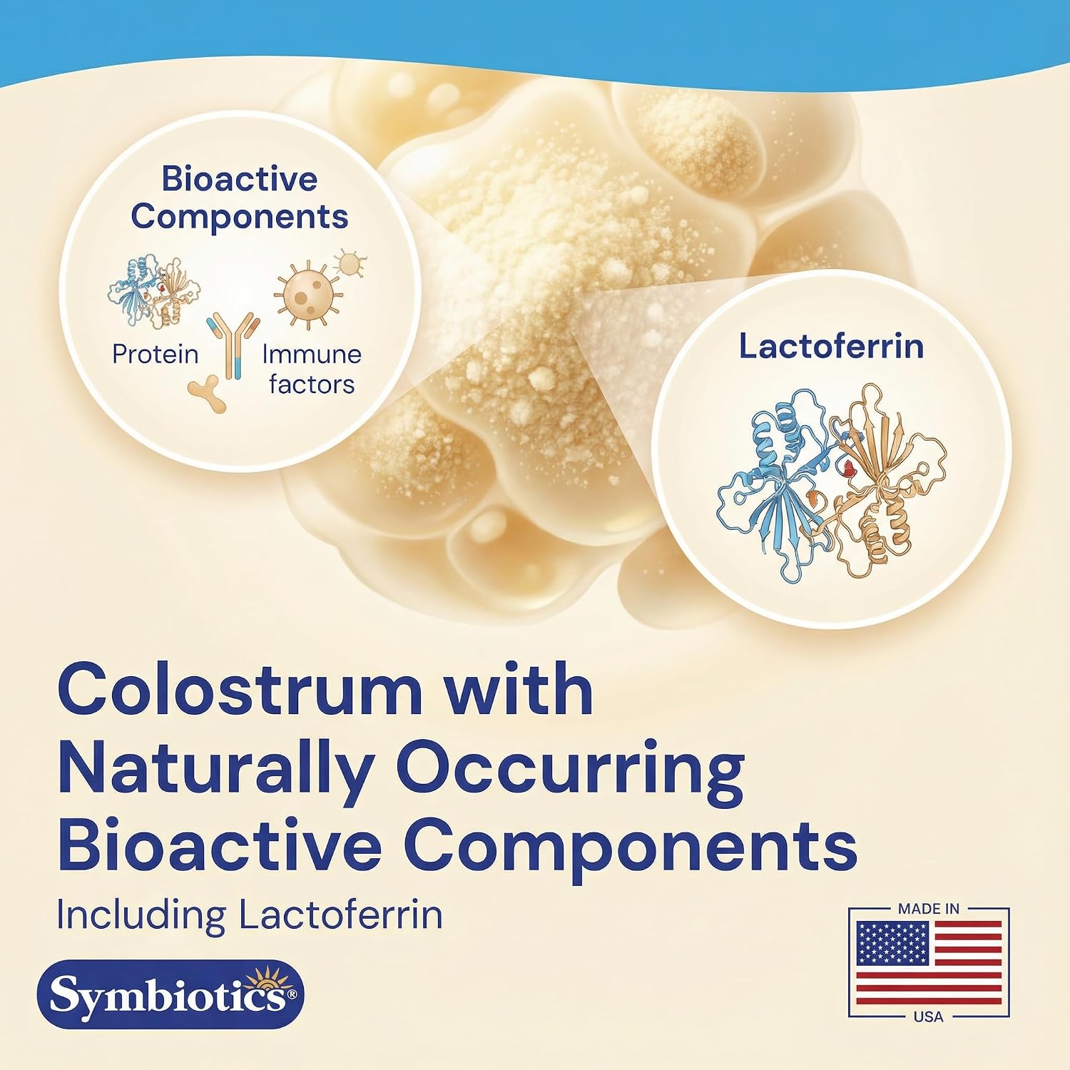 Symbiotics Naturade Colostrum Chewable Tablets – Orange Cream, 120 Count