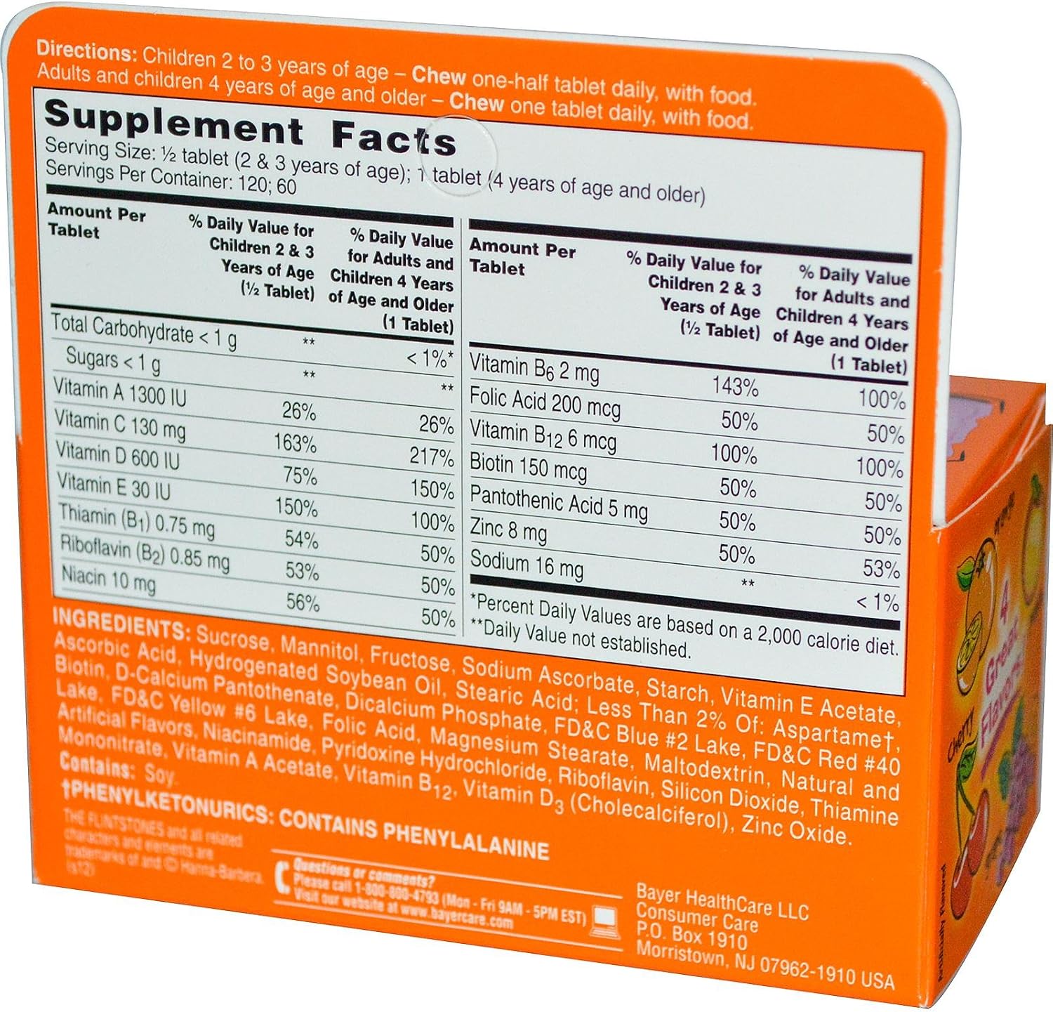 Flintstones Children's Multivitamin Chewable Tablets, 60 Count
