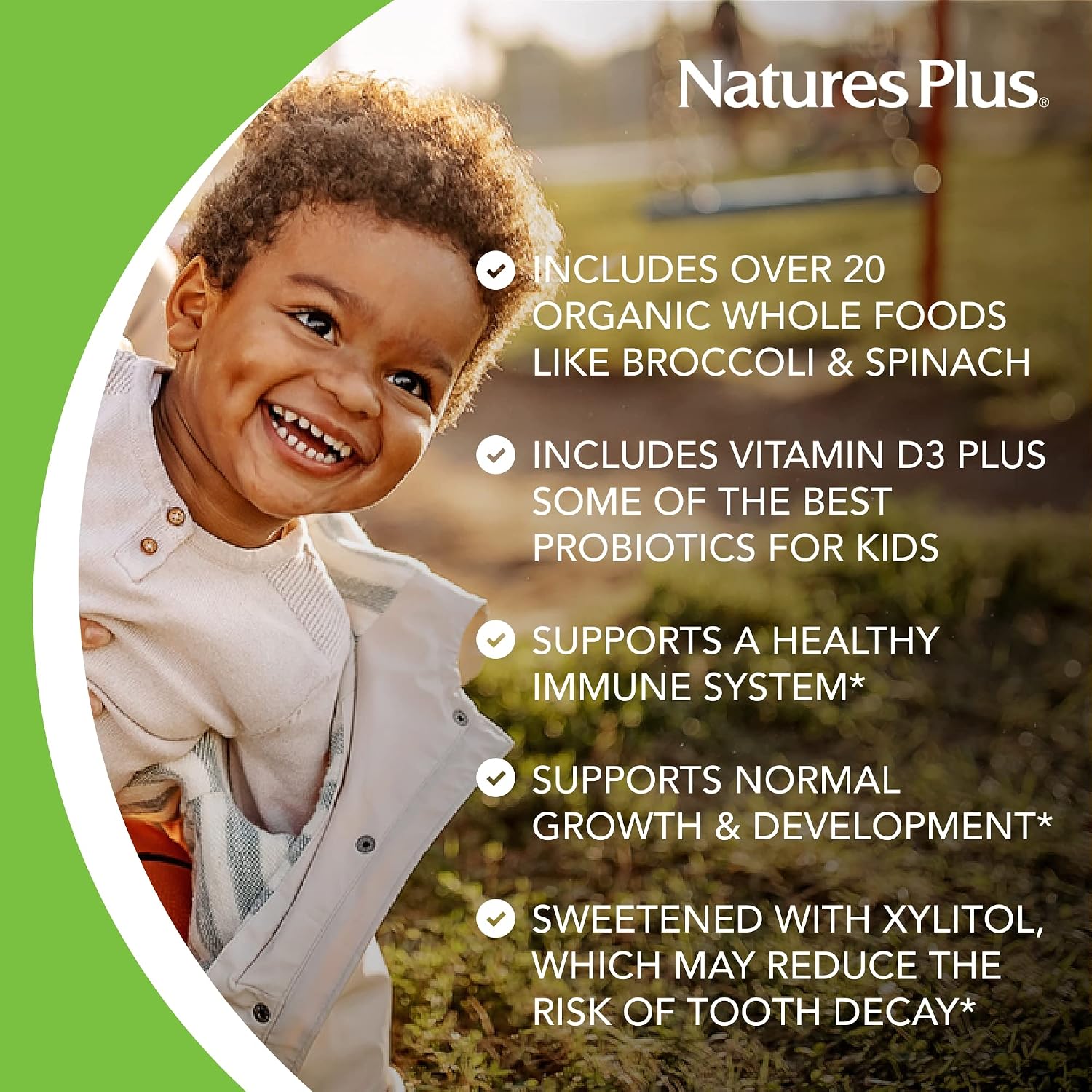 NaturesPlus Animal Parade Gold Children's Liquid Multivitamin – Natural Tropical Berry Flavour – 473 mL