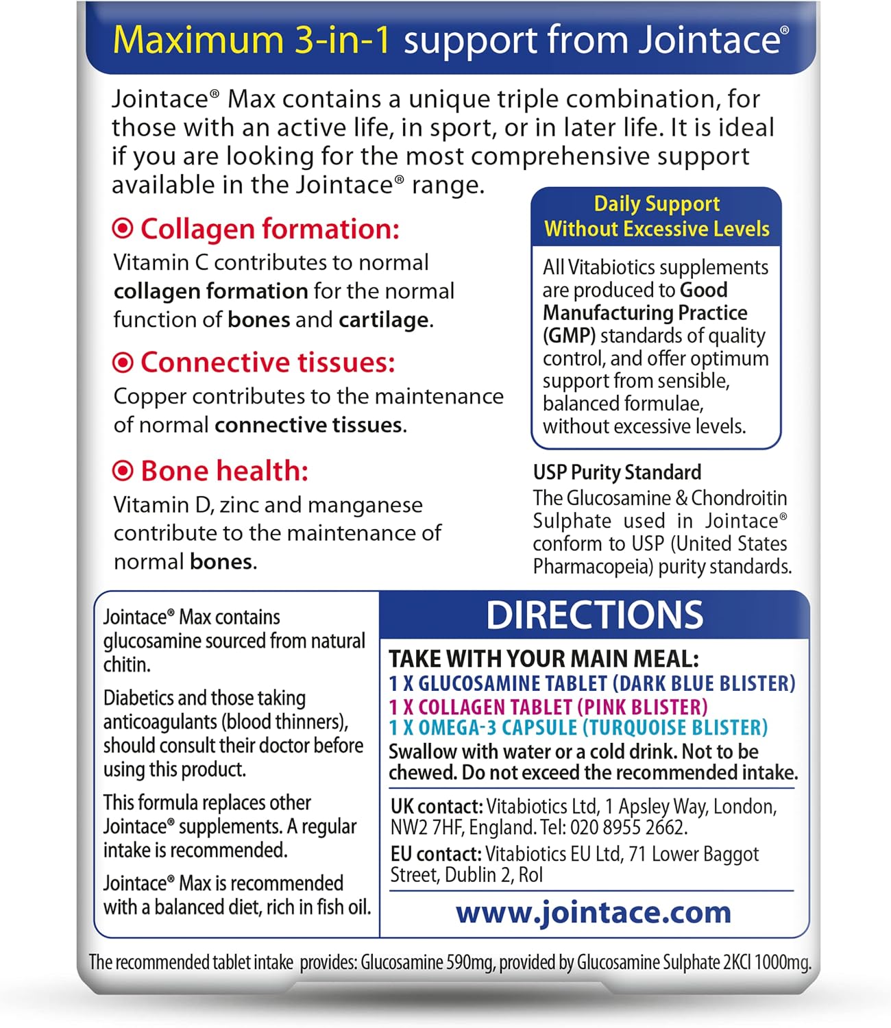 Vitabiotics Jointace Max Tablets – 84 Tablets