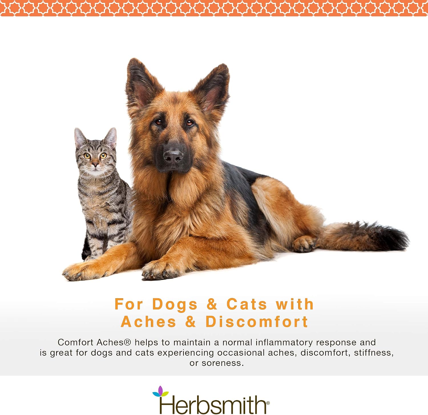 Herbsmith Comfort Aches – Herbal Pain Relief for Dogs & Cats – 90 Tablets