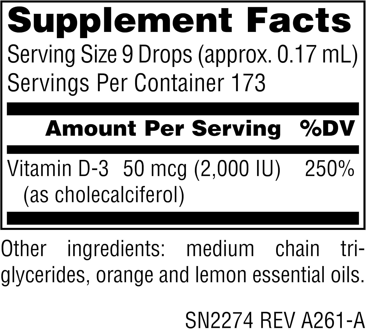 Source Naturals Vitamin D-3 Liquid Drops, 2000 IU, 30 mL
