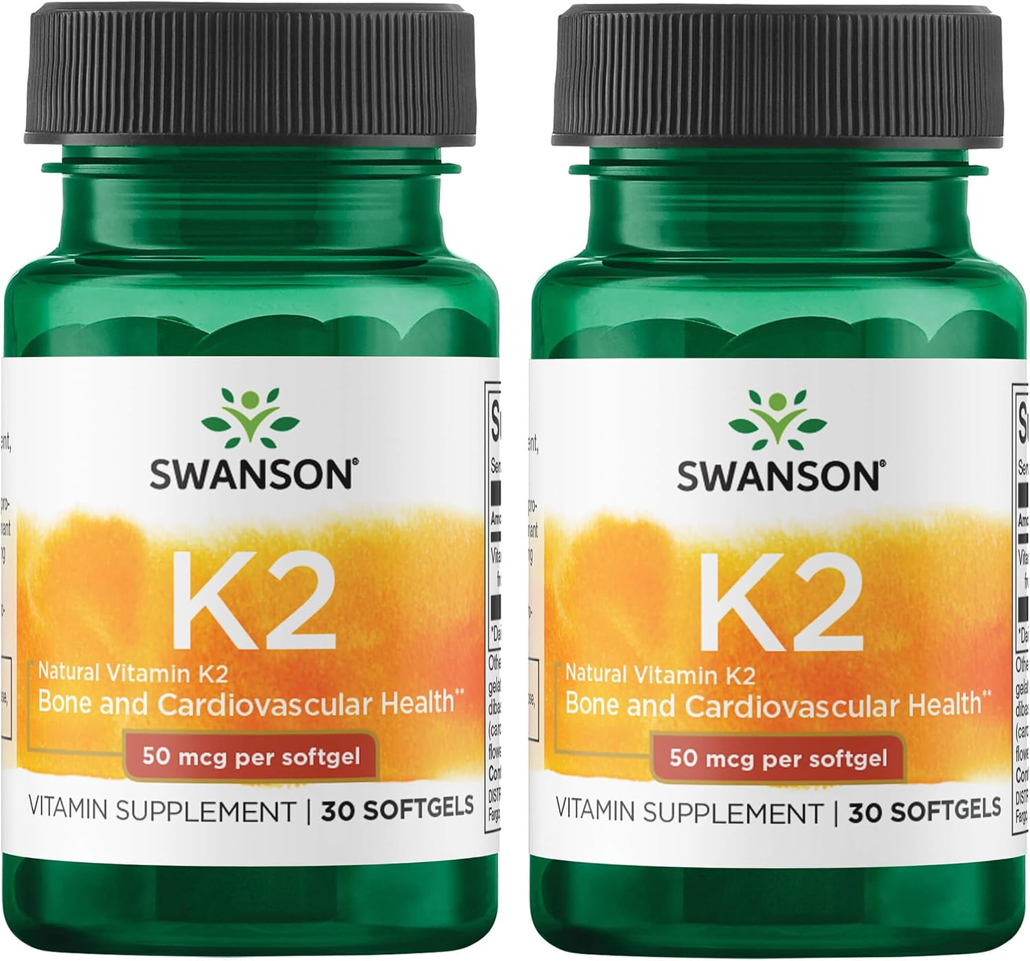 Swanson Natural Vitamin K2 (Menaquinone-7 from Natto) 50 mcg, 30 Softgels